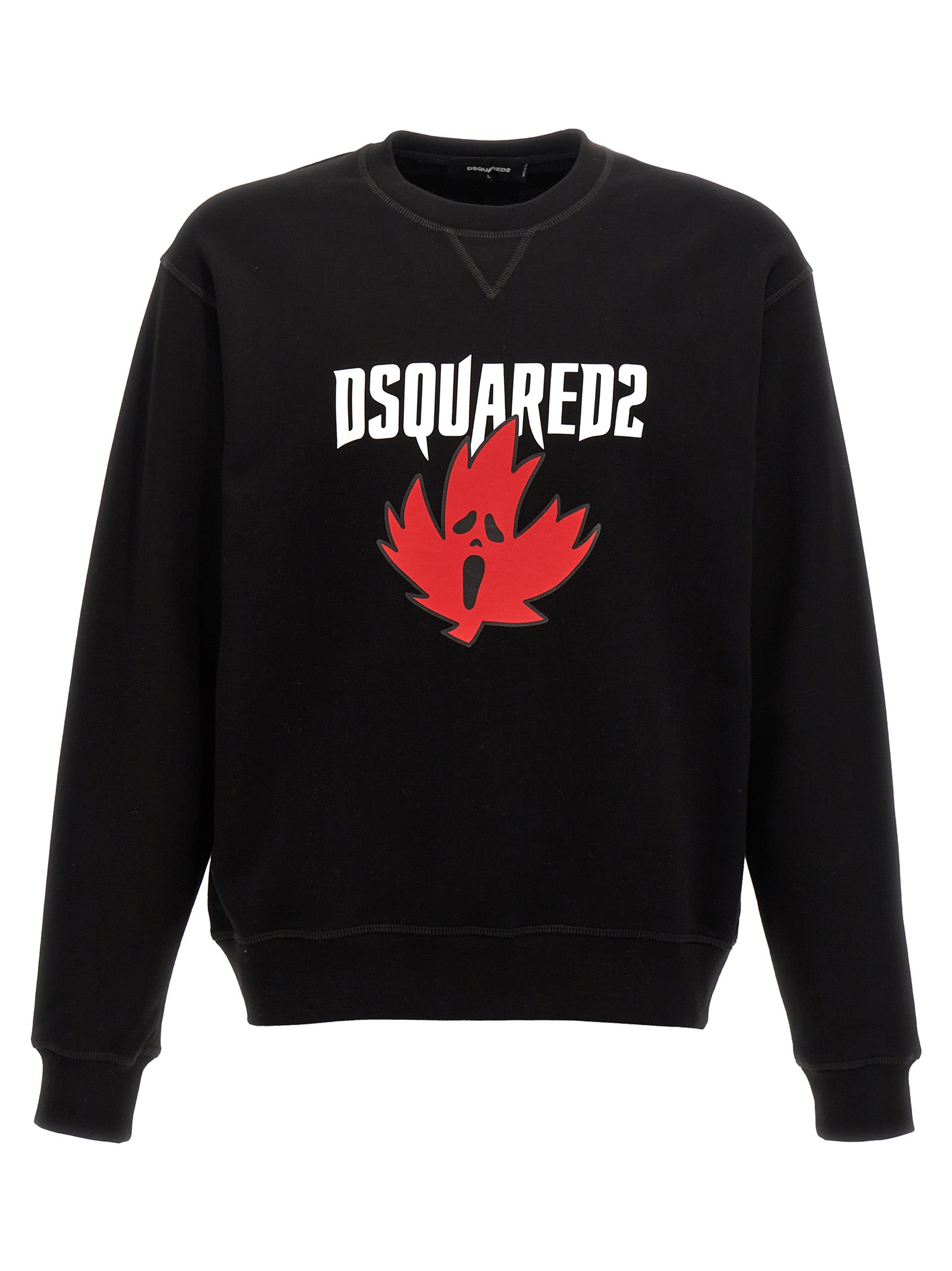 Shop Dsquared2 Logo Print Sweatshirt In Black