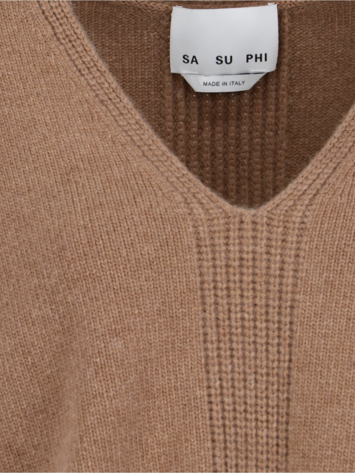 Shop Sa Su Phi V-neck Sweater In Brown