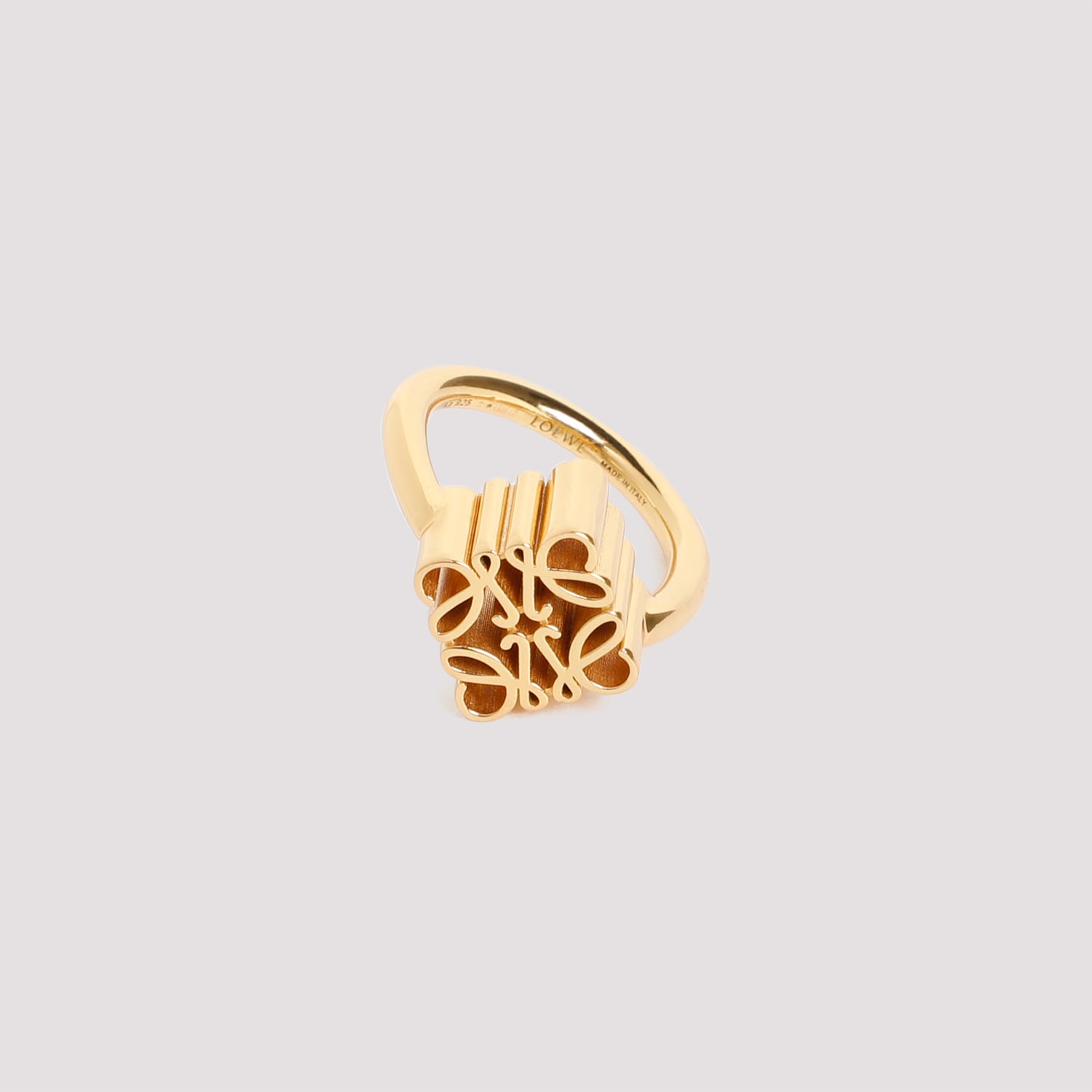 Shop Loewe Single Anagram Ring In Gold