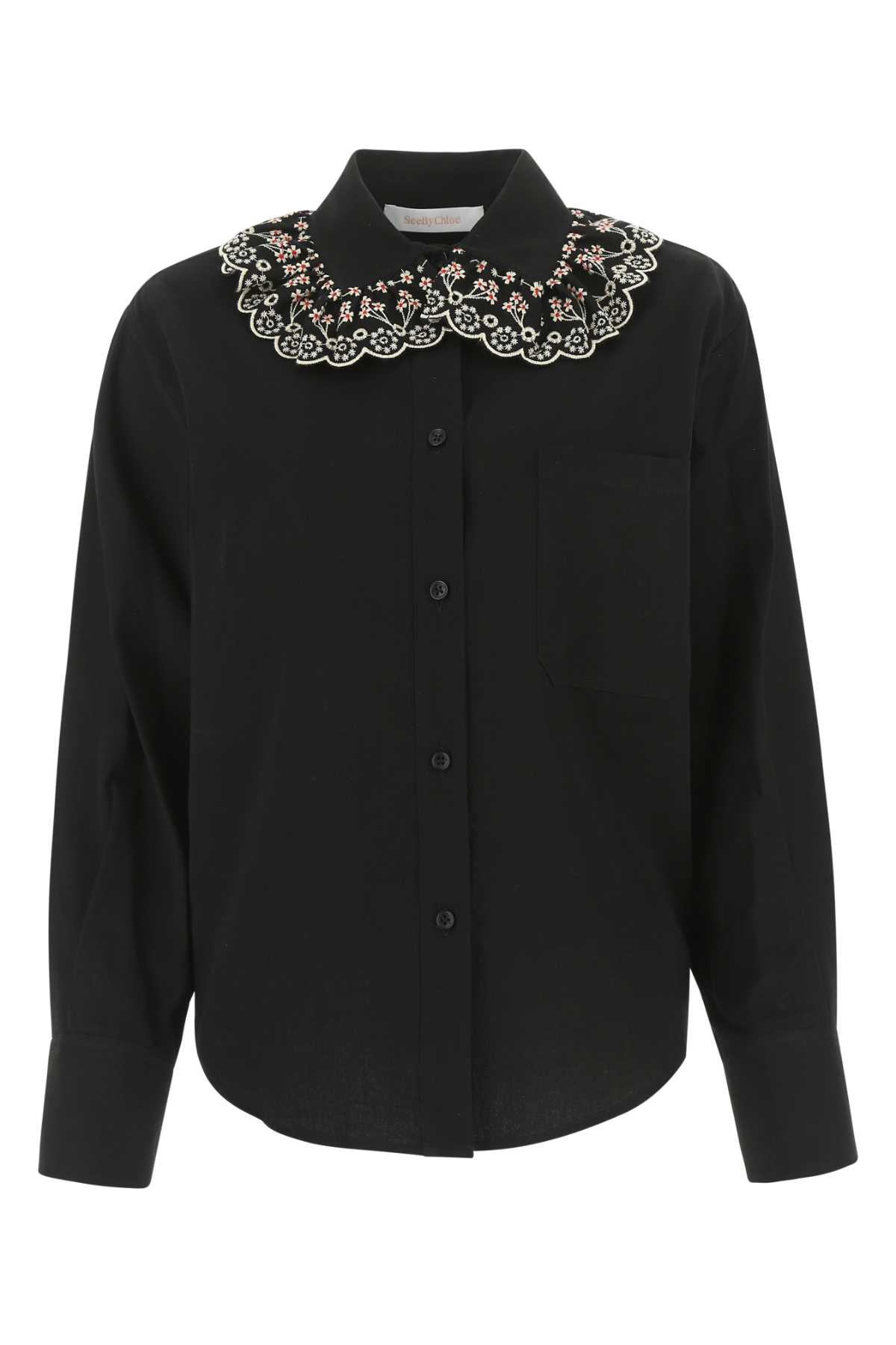 See by Chloé Black Cotton Shirt