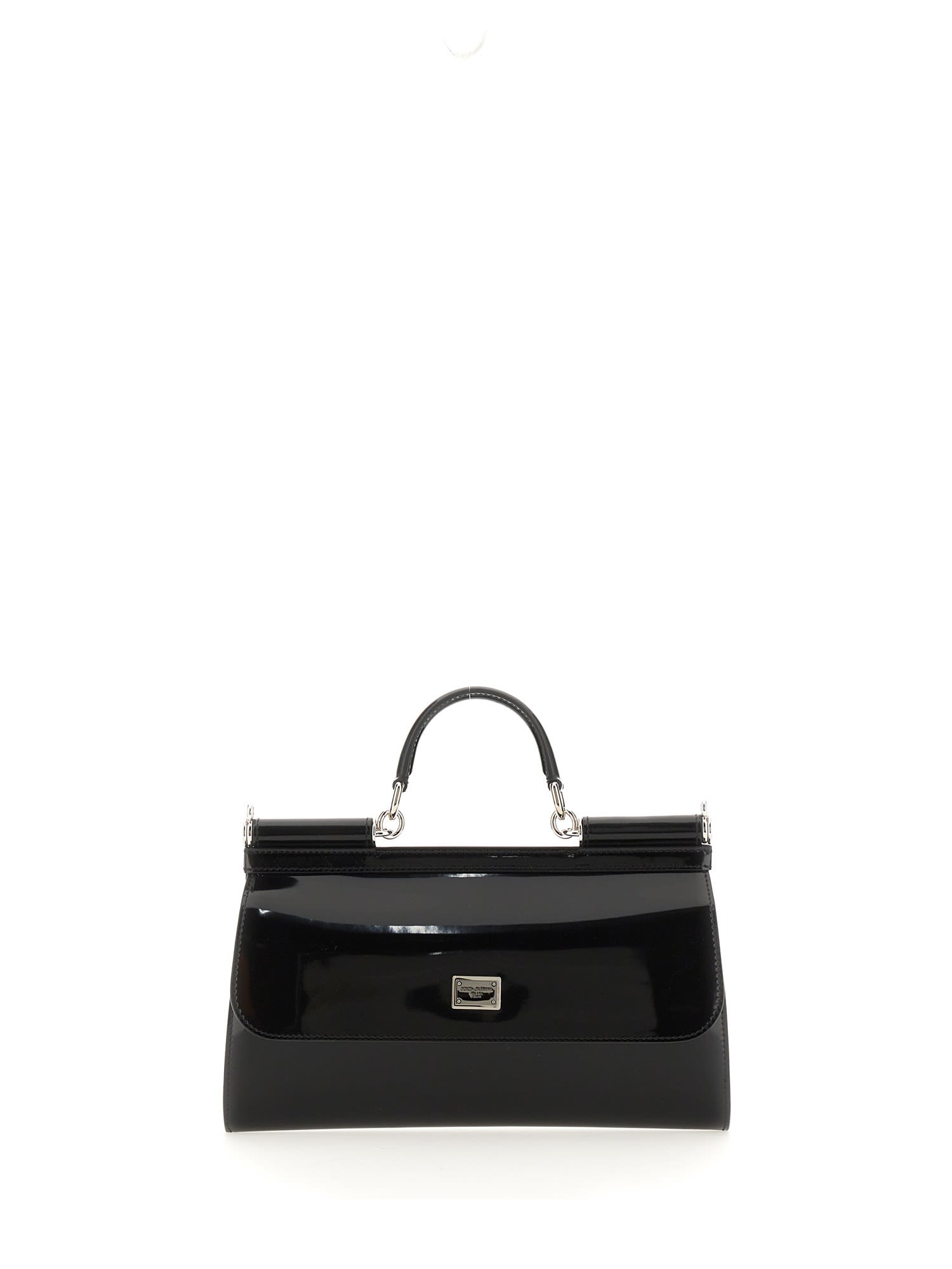 Dolce & Gabbana Kim Sicily Leather Bag In Black