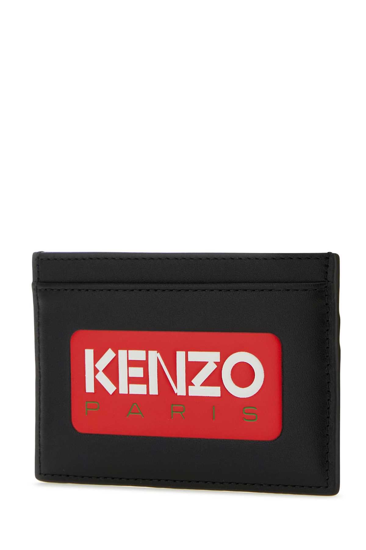 Shop Kenzo Black Leather Card Holder In 99