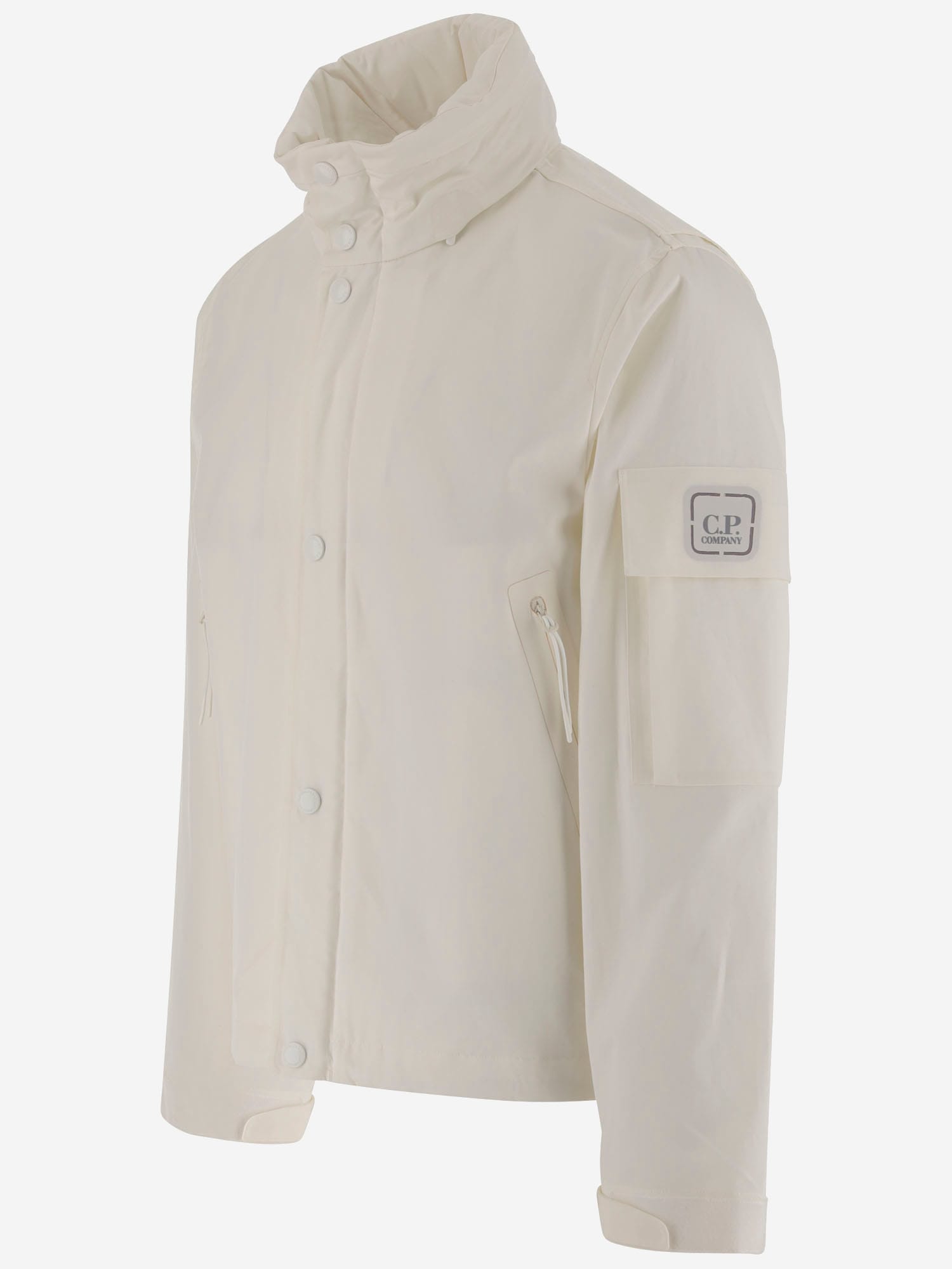 C.p. Company Cotton Metropolis Hyst Jacket In White