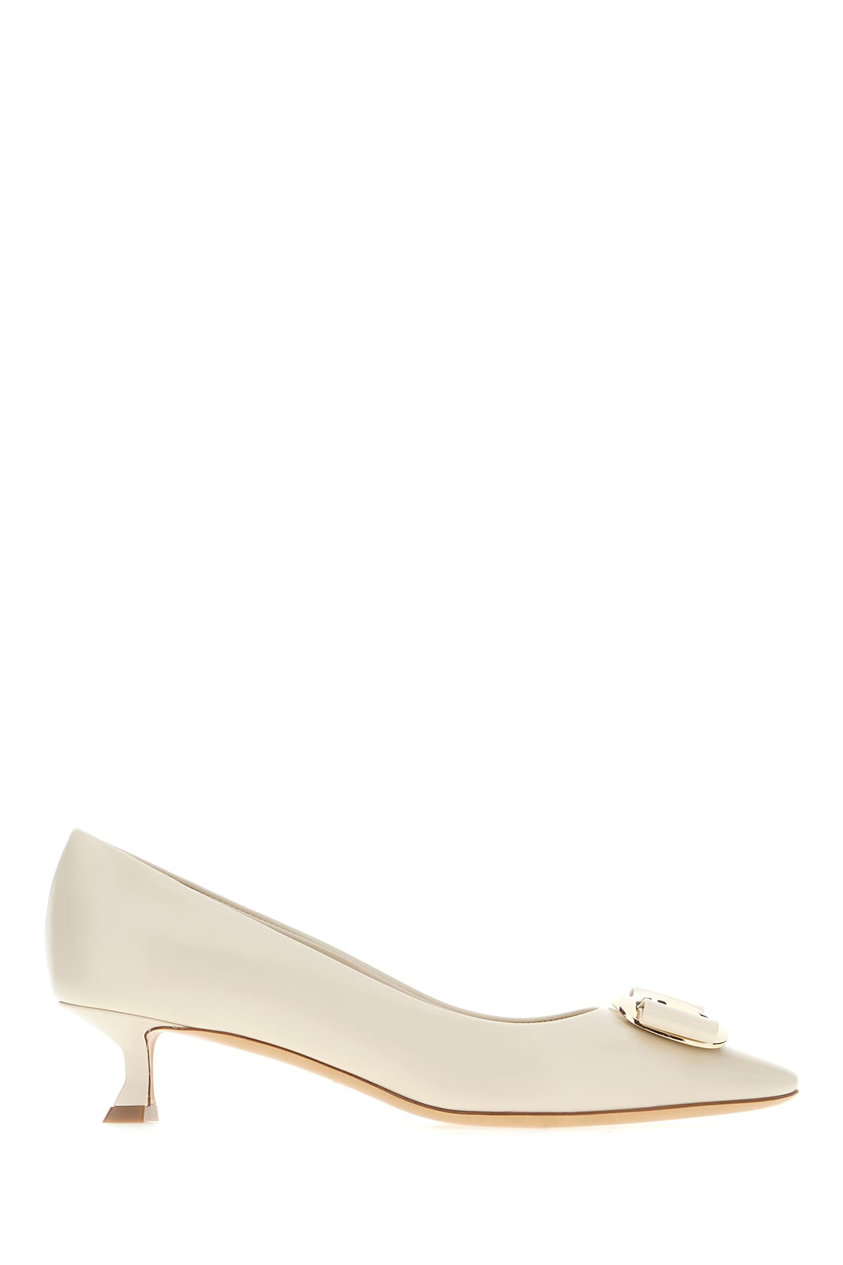 Ivory Nappa Leather Zelma Pumps