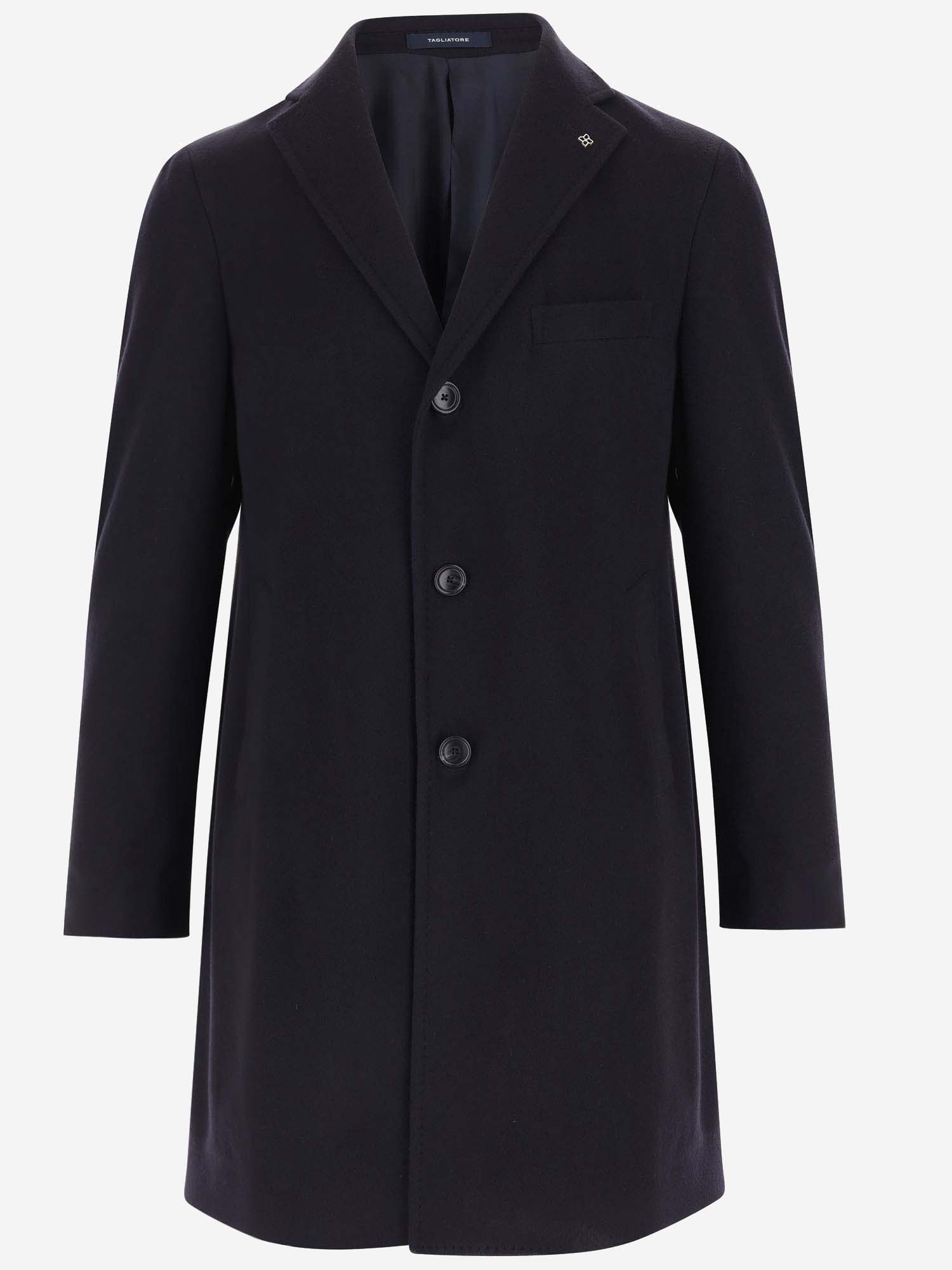 Shop Tagliatore Wool And Cashmere Coat In Blue