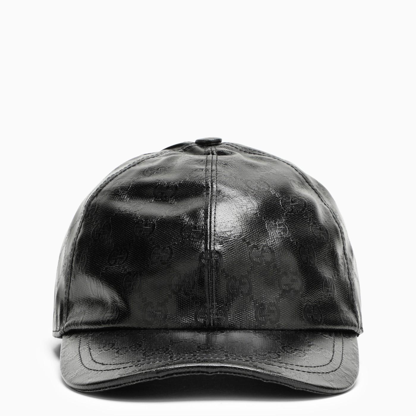 Shop Gucci Black Hat With All-over Logo