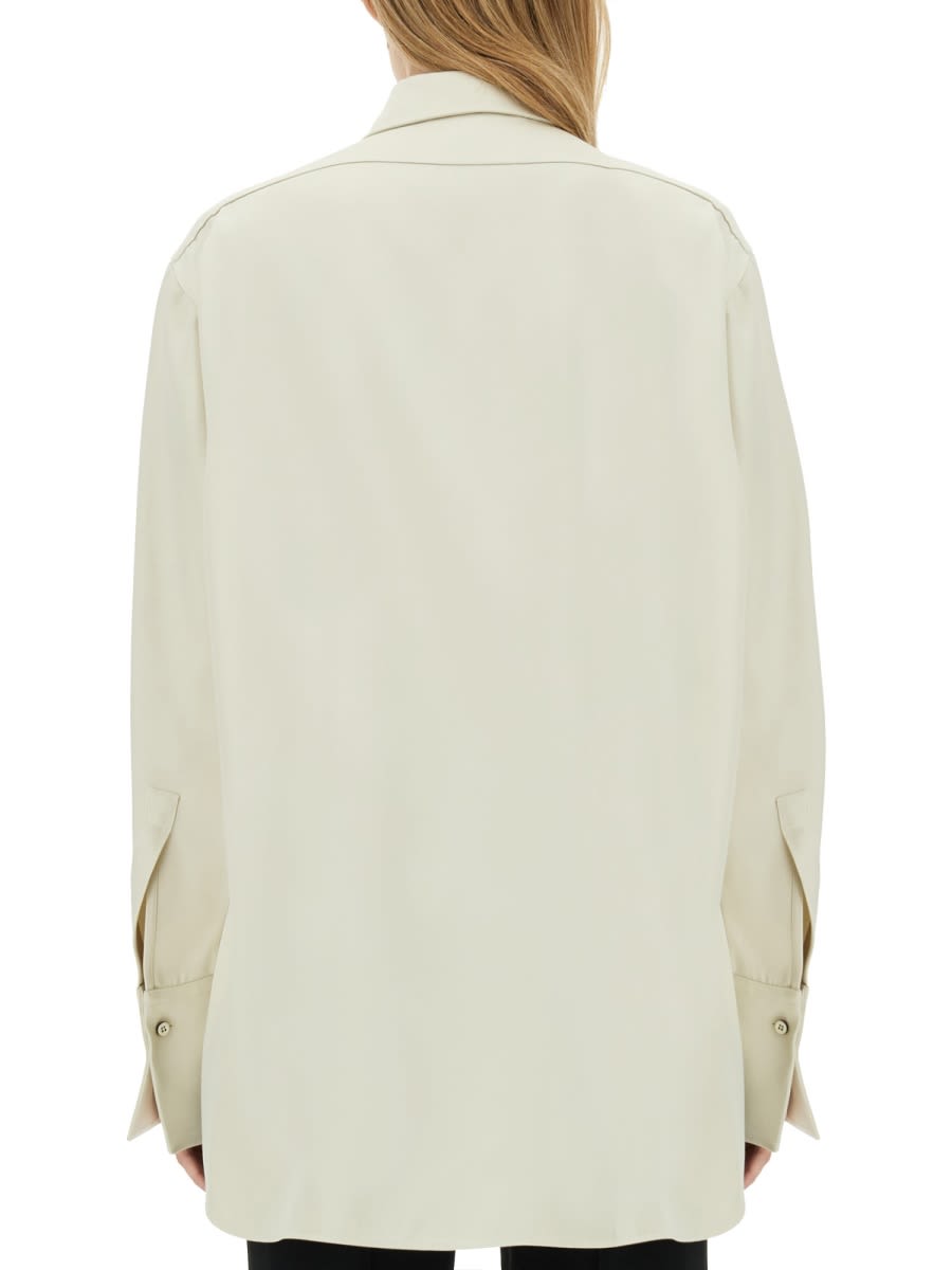 Shop Jil Sander Shirt With Long Sleeves In Ivory