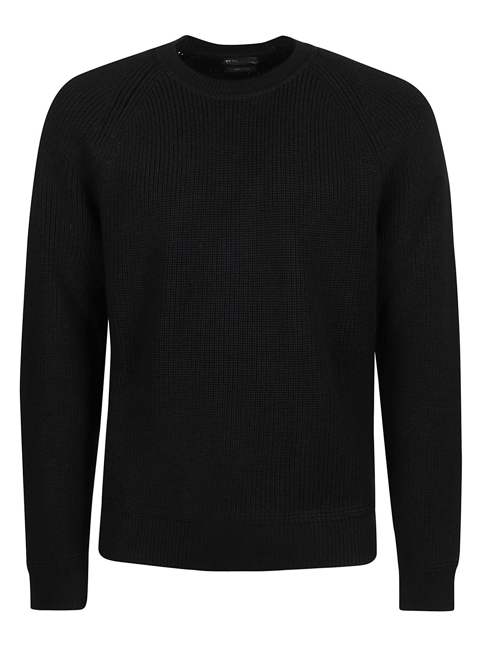 Tom Ford Silk Merino Raglan Sweater In Black