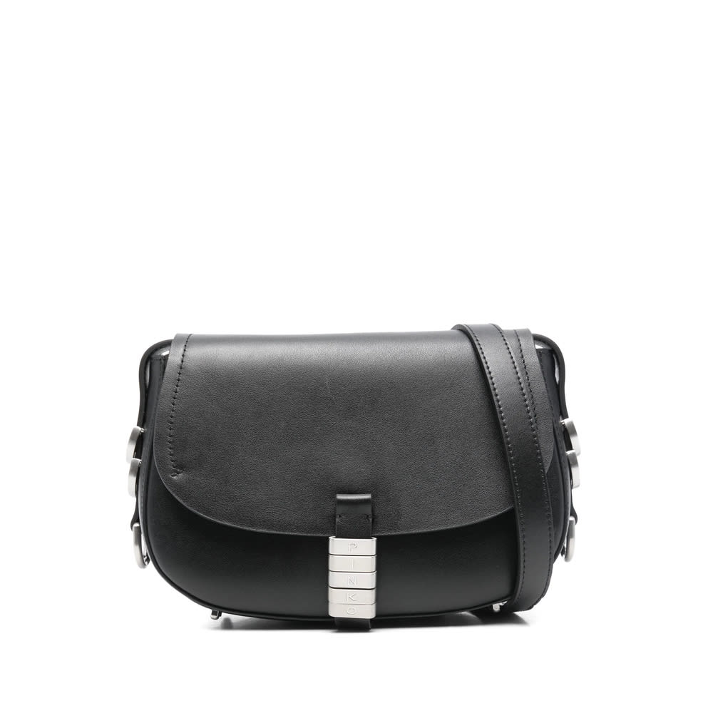 Pinko Saddle Mini Crossbody Bag In Black