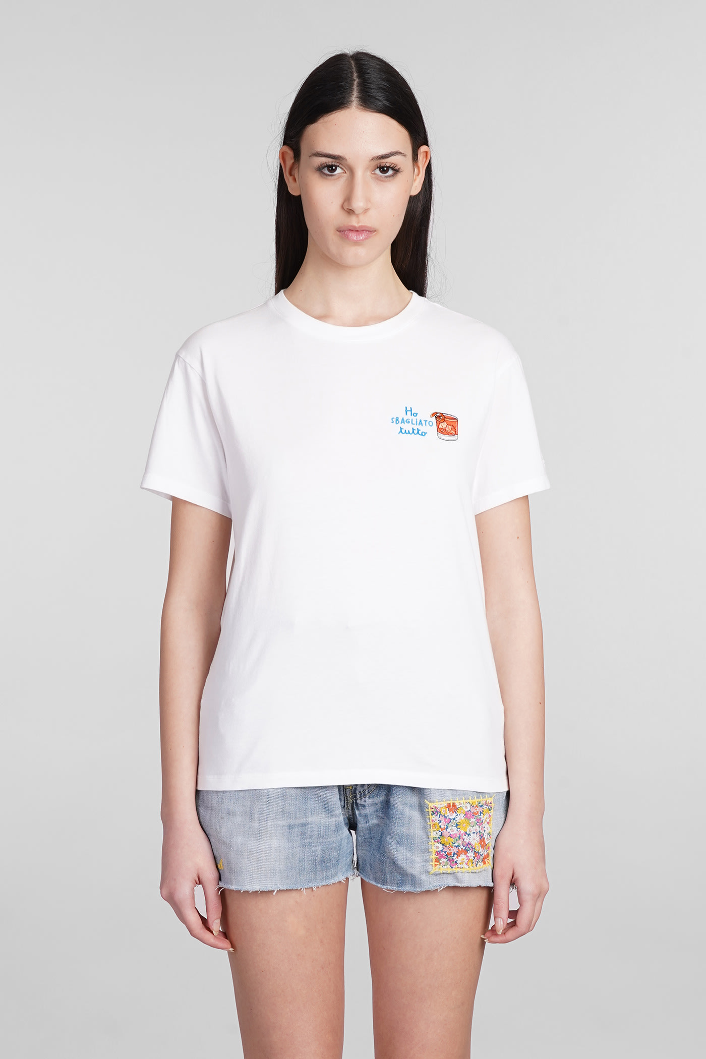 Emilie T-shirt In White Cotton