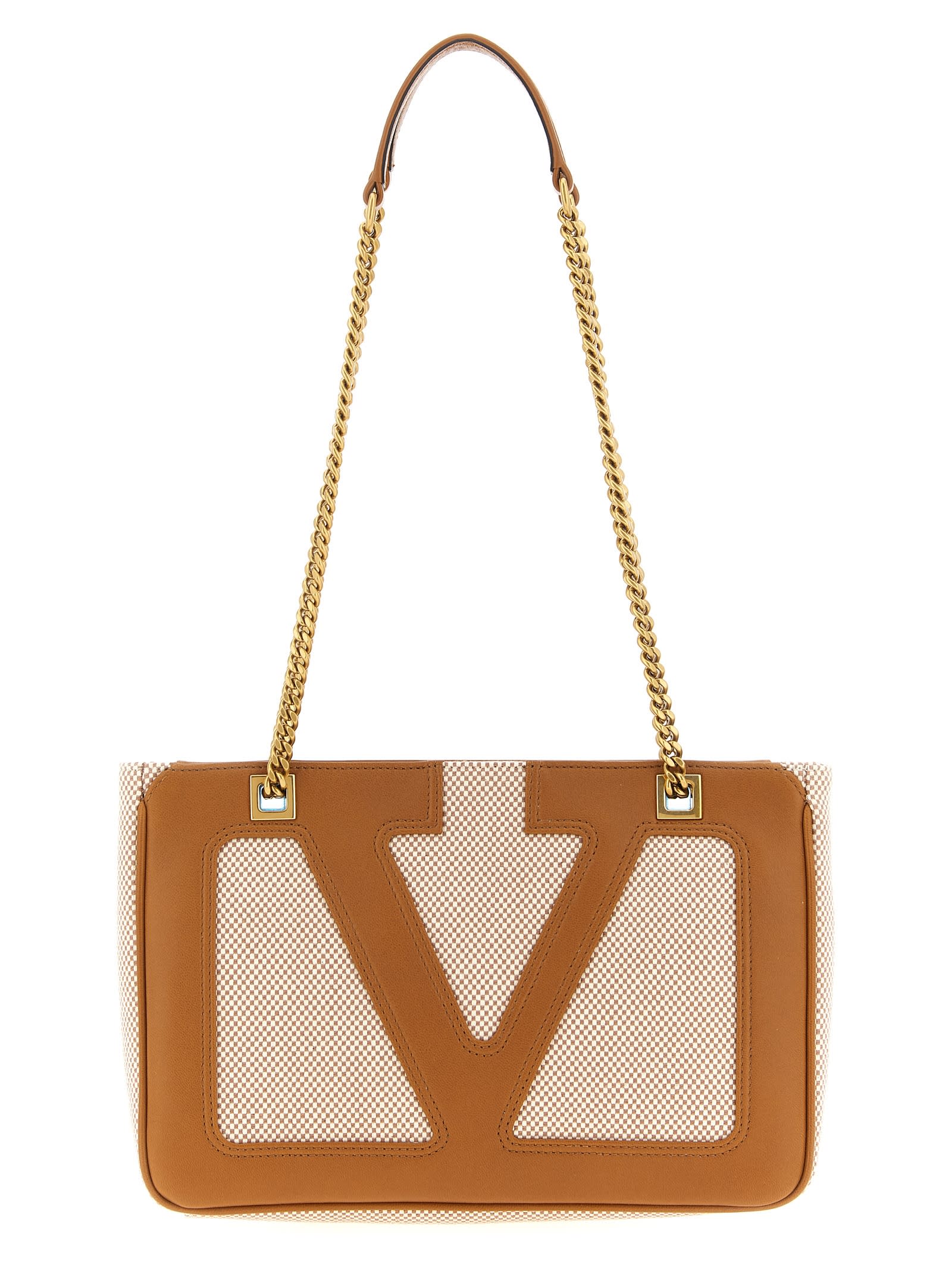 Valentino Garavani Viva Superstar Shoulder Bag In Brown