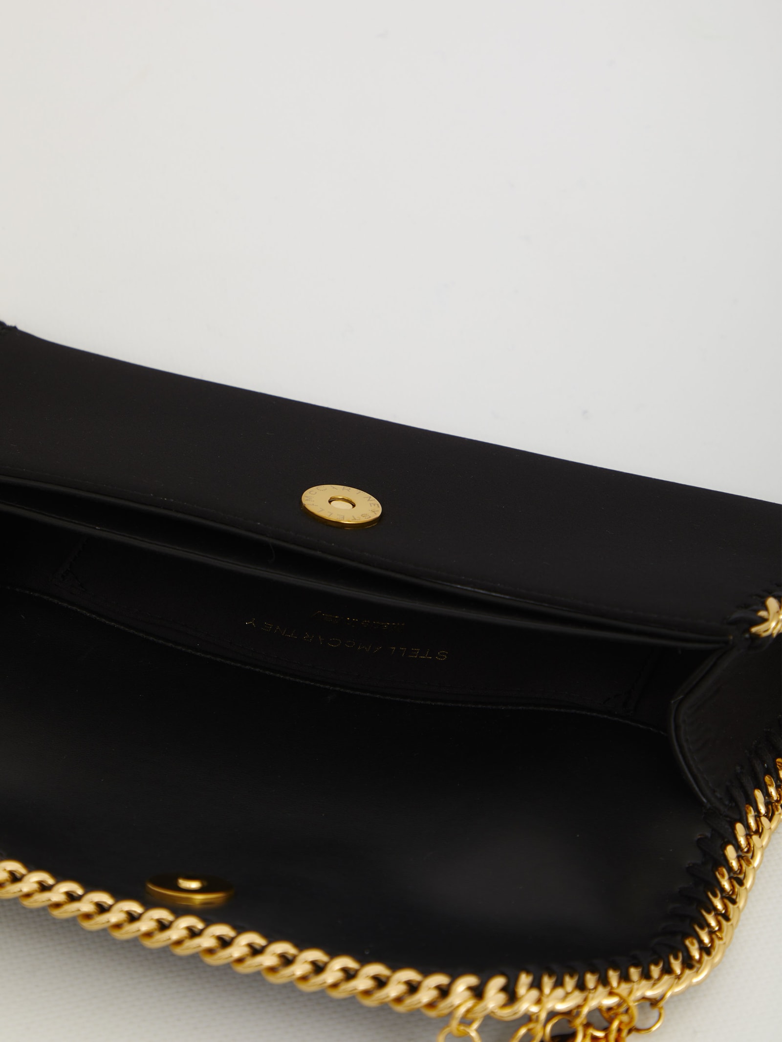 Stella Mccartney Multi Chain Falabella Pouch In Black