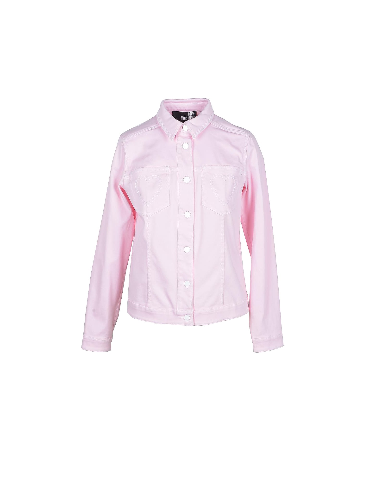 Love Moschino Womens Pink Denim Jacket