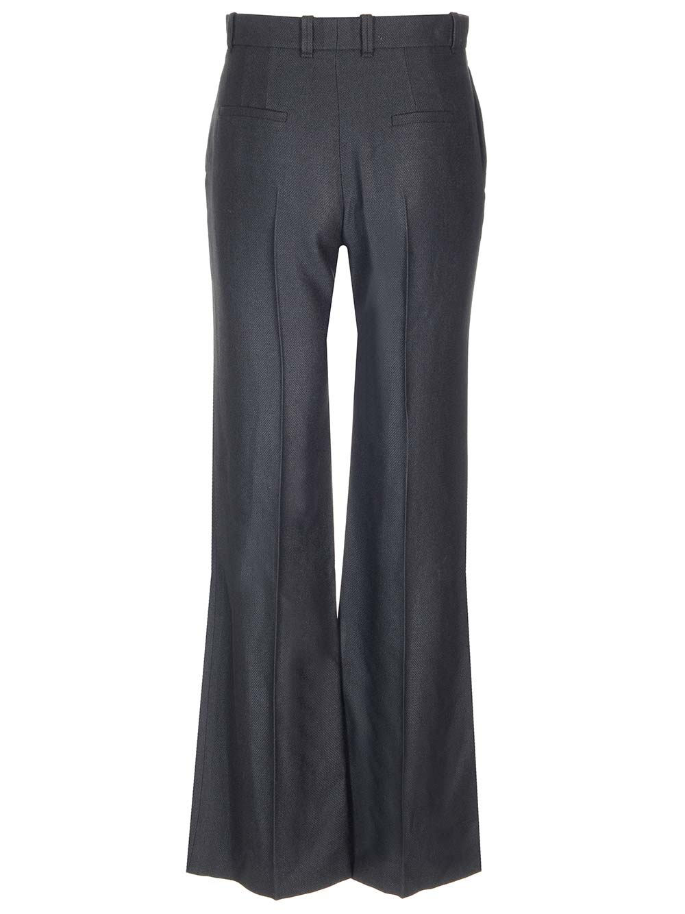 Shop Chloé High-waisted Flare Trousers In Black