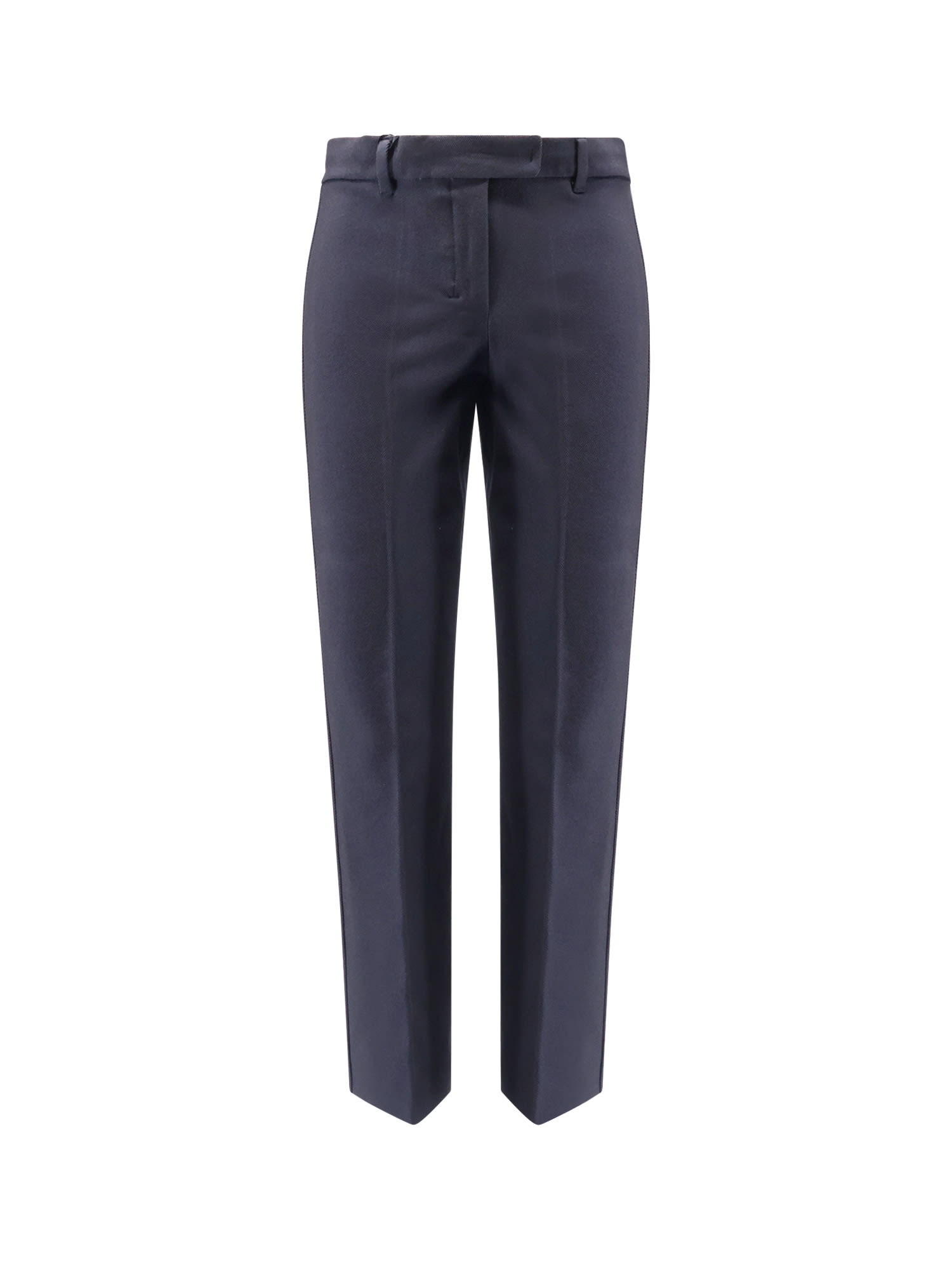 S Max Mara Umanita Cotton Blend Trousers In Blue