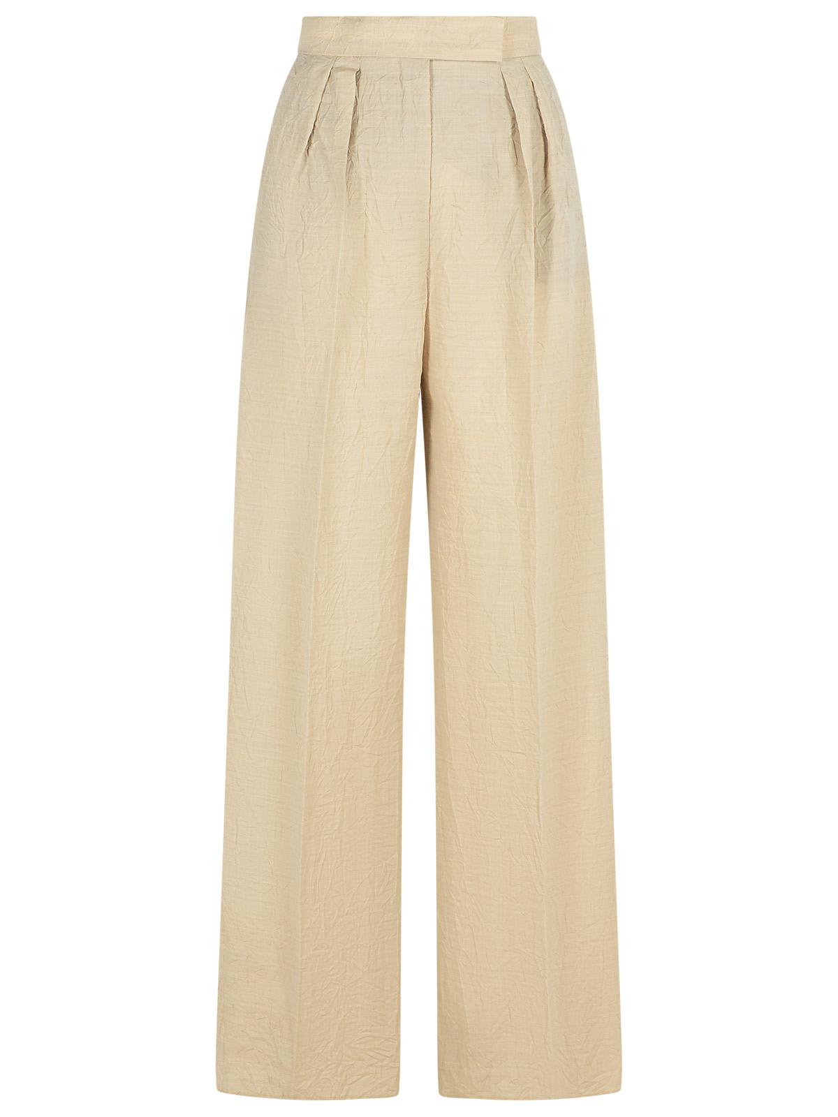 Max Mara Sand Wool Acinoso Wide-leg Pant In Neutral