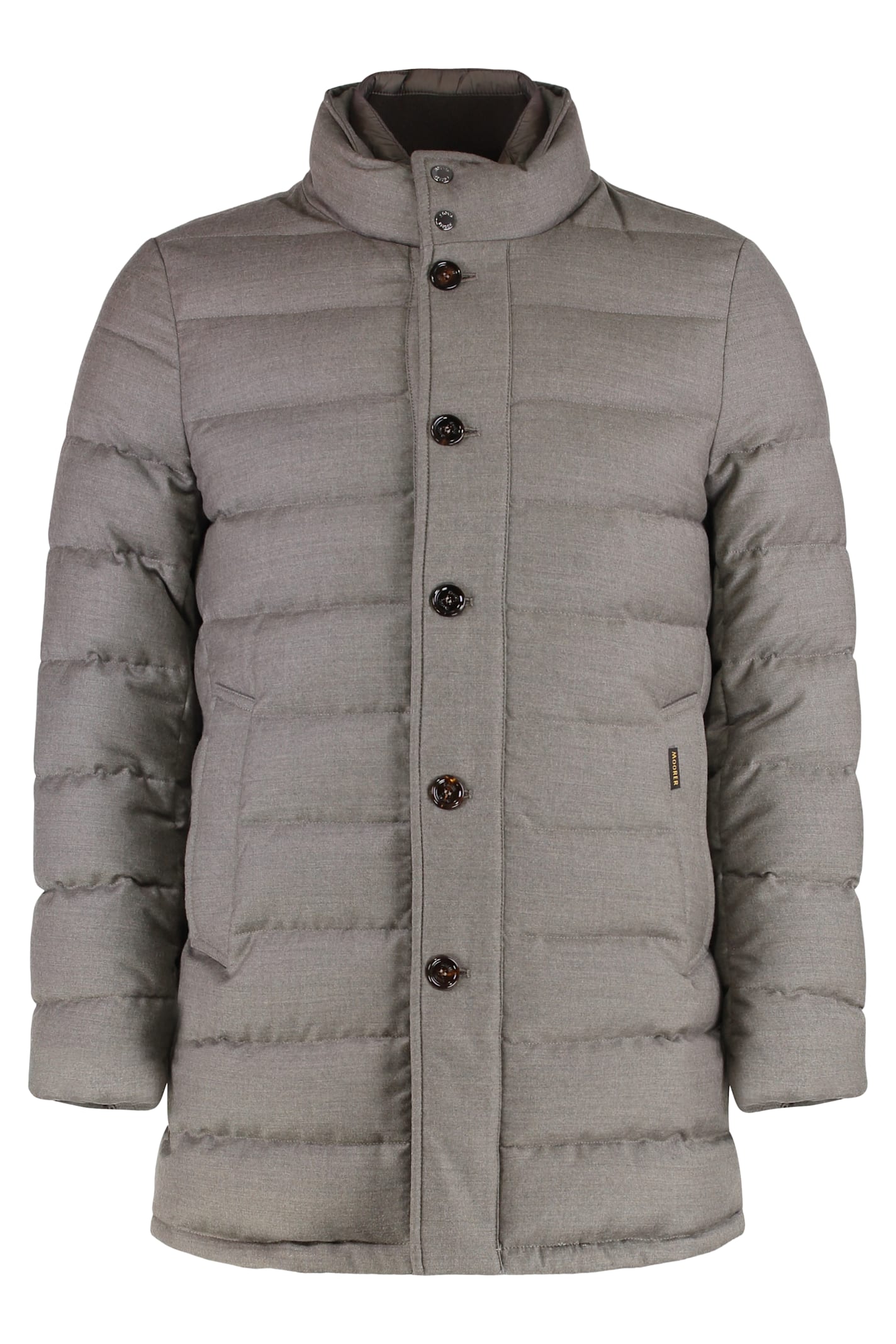 Moorer Calegari Padded Cashmere Coat In Gray