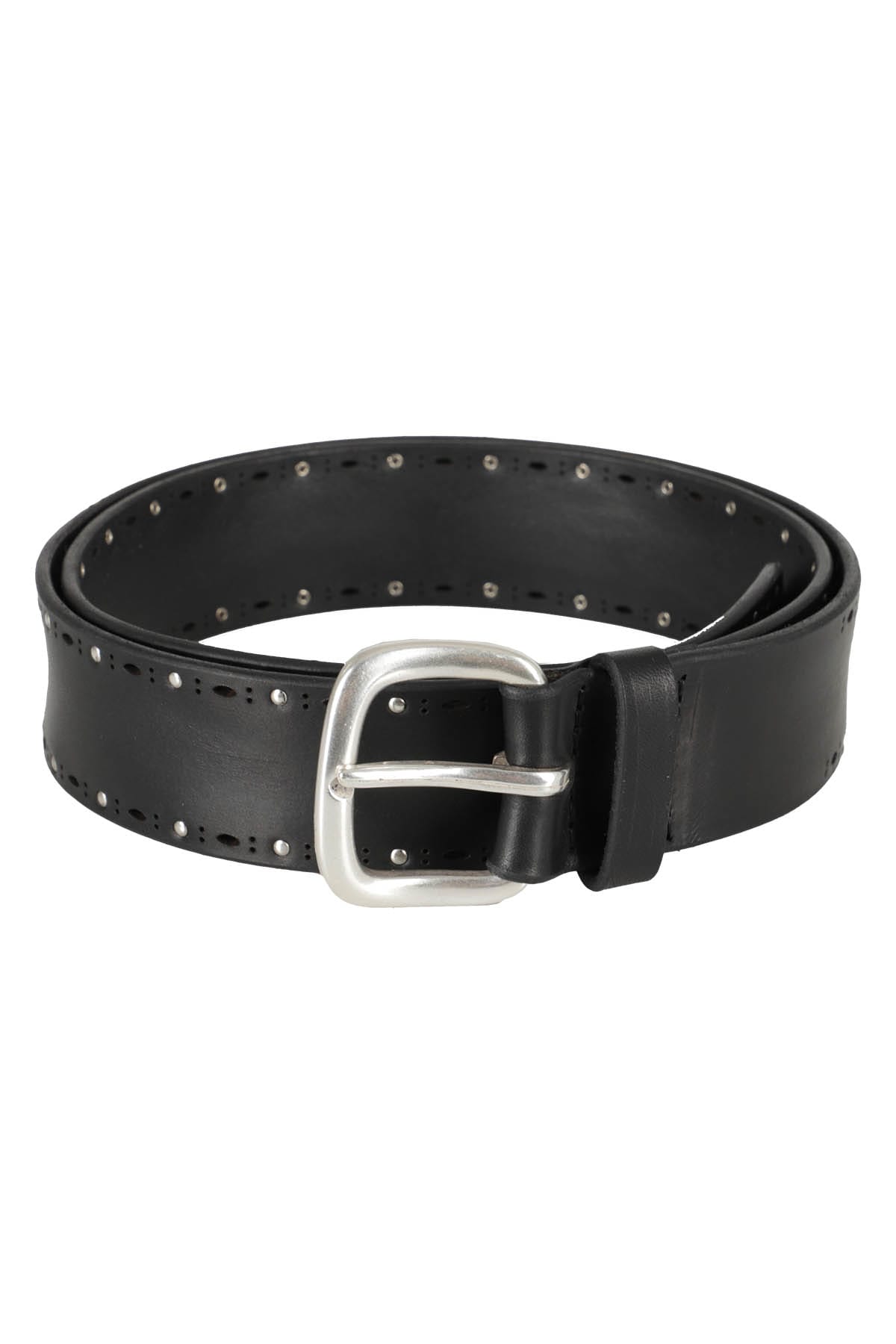 Orciani Leather Belt In Ner Nero