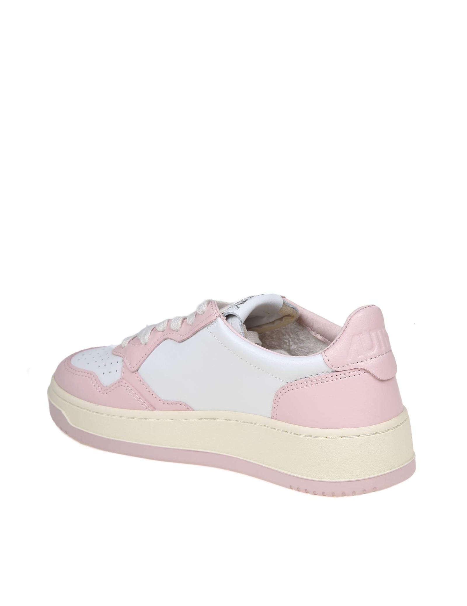 Shop Autry Medalist Sneakers In White/pink Leather In Bianco Rosa