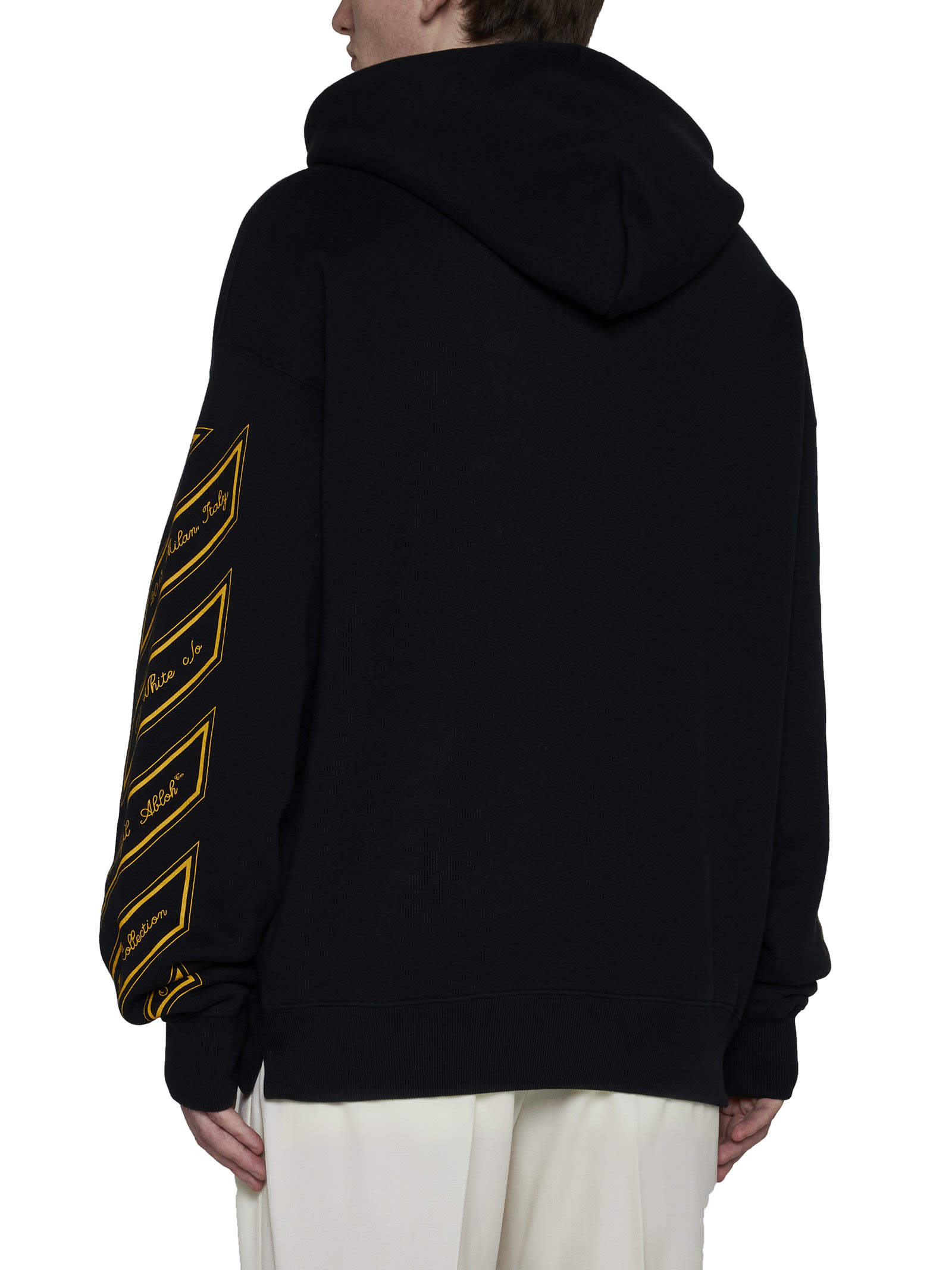 Shop Off-white Sweater In Black Gold Fusion