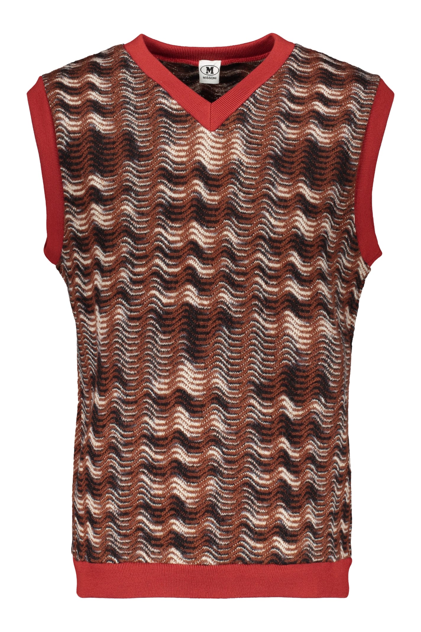 Missoni Knitted Waistcoat In Multicolor