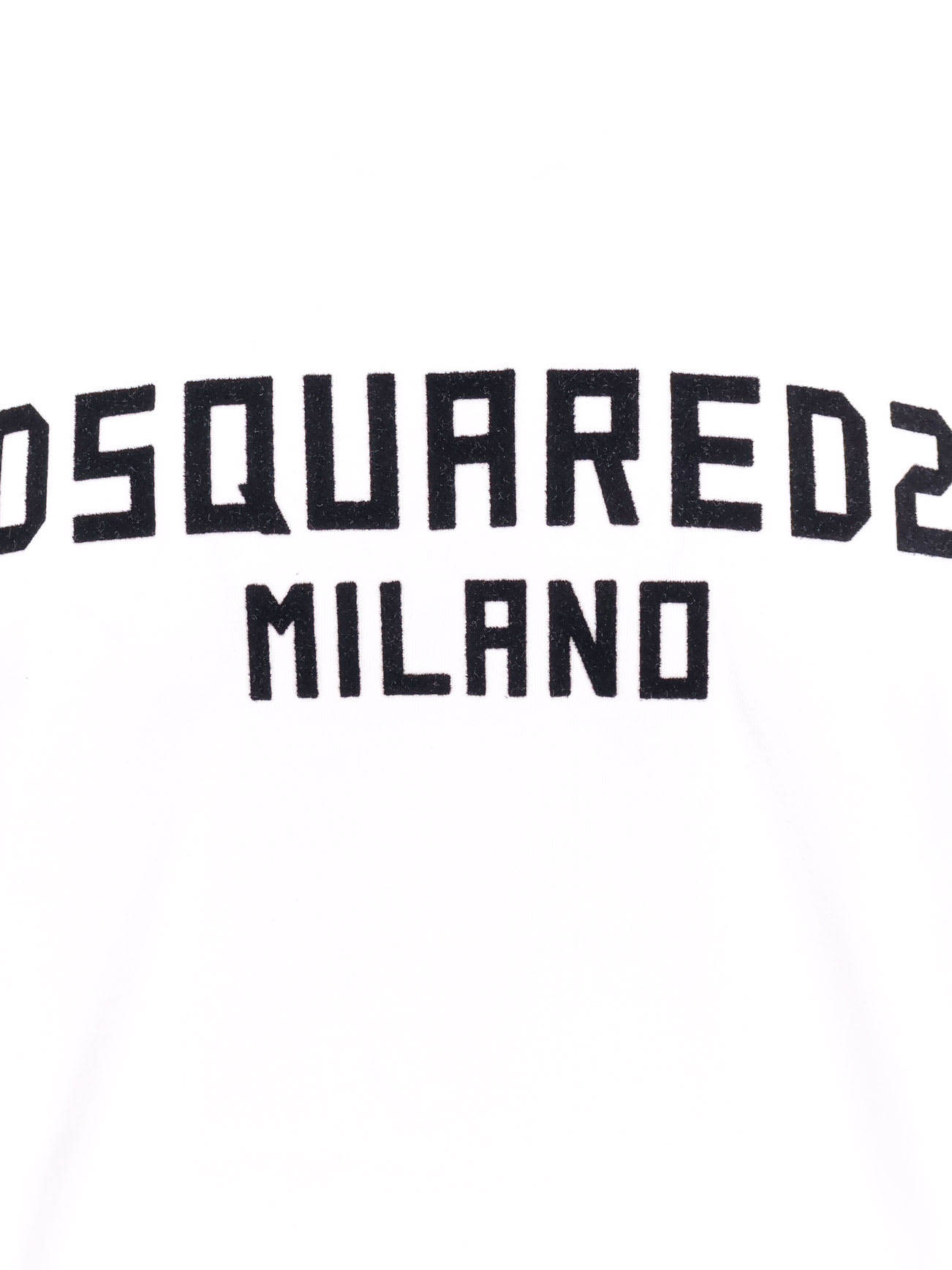 Dsquared2 White Crewneck T-shirt With Logo Lettering On The Front In White