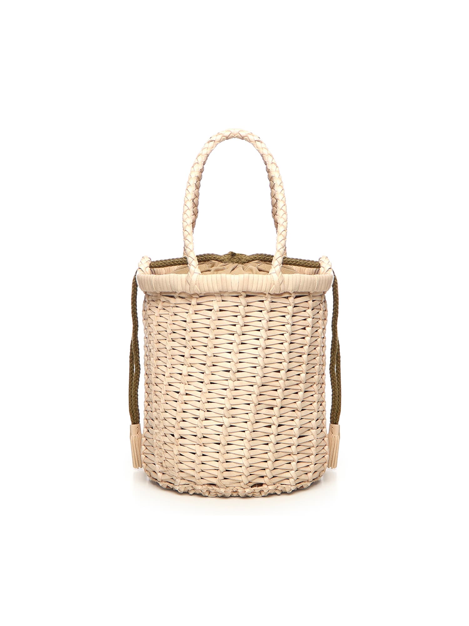 Dragon Diffusion Lina Mini Leather Bucket Bag In Neutral