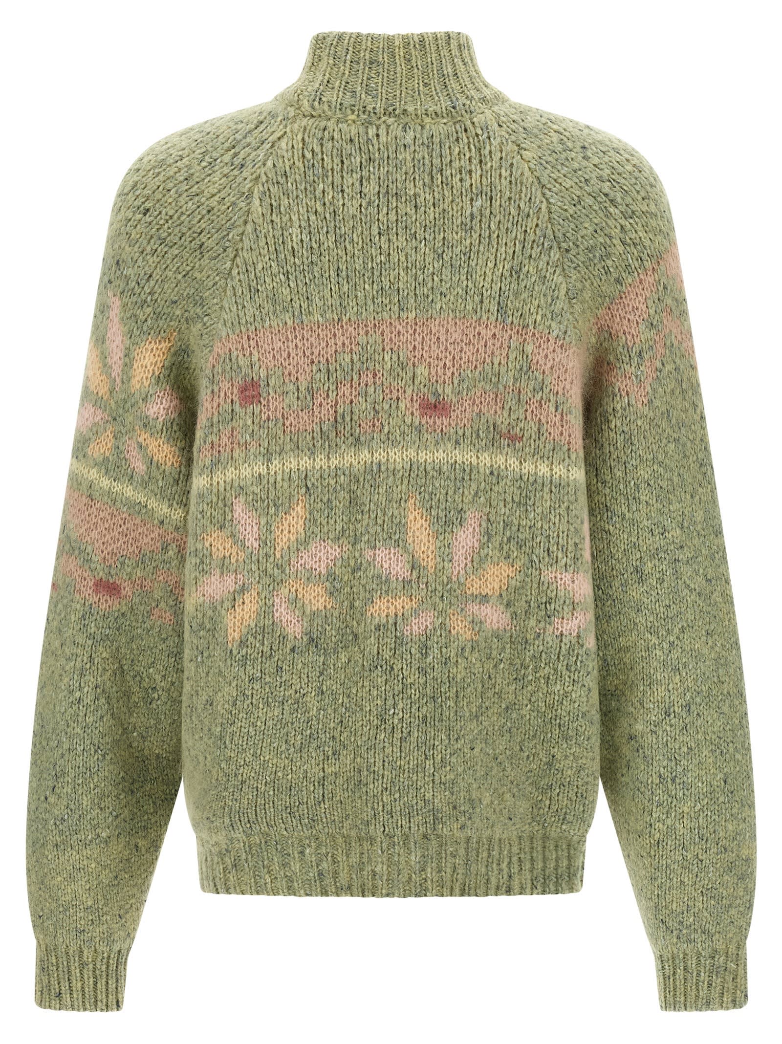 Magliano Intarsia-pattern Mock-neck Sweater In Yellow