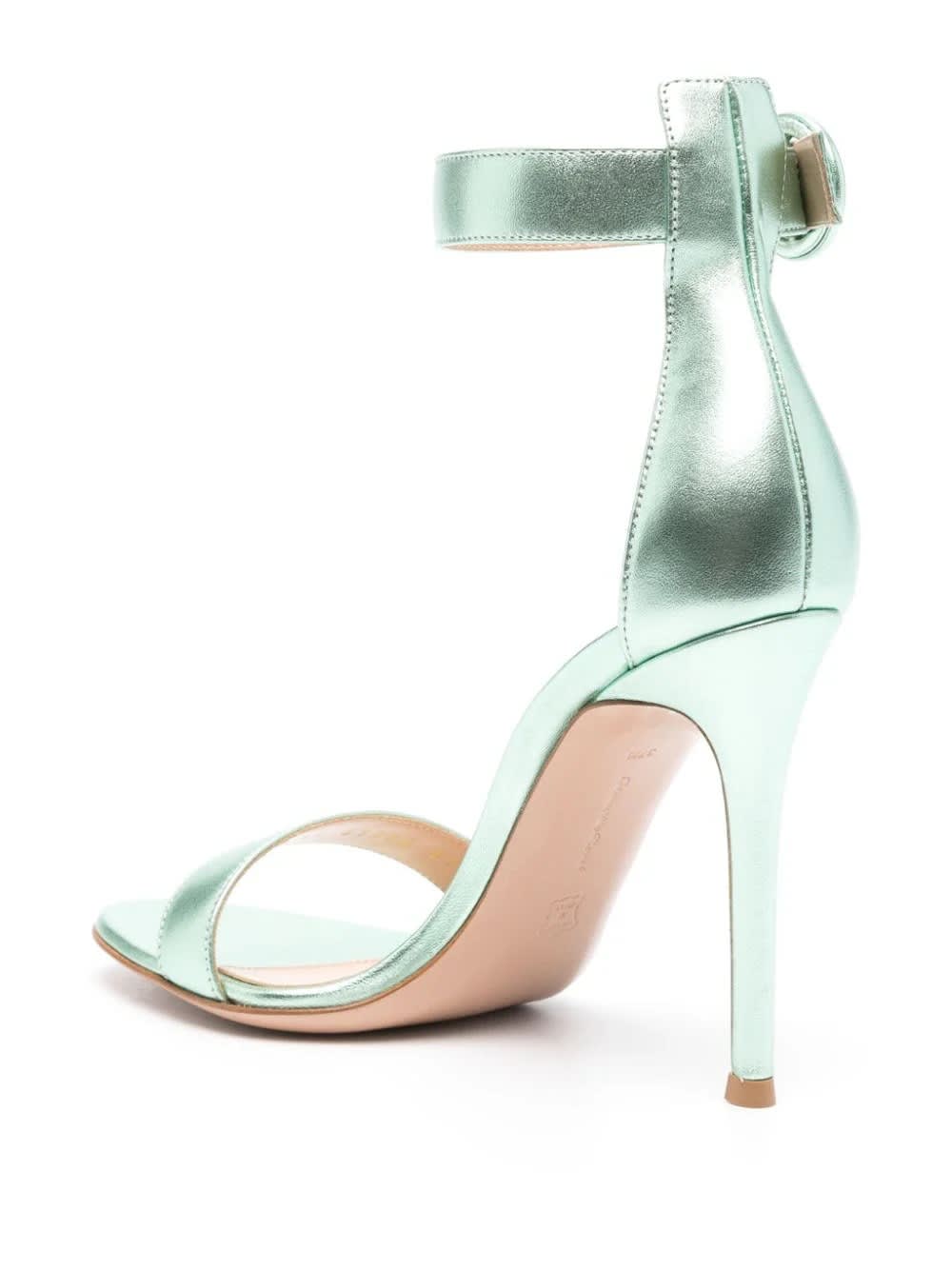 Shop Gianvito Rossi Green Portofino 105 Sandals