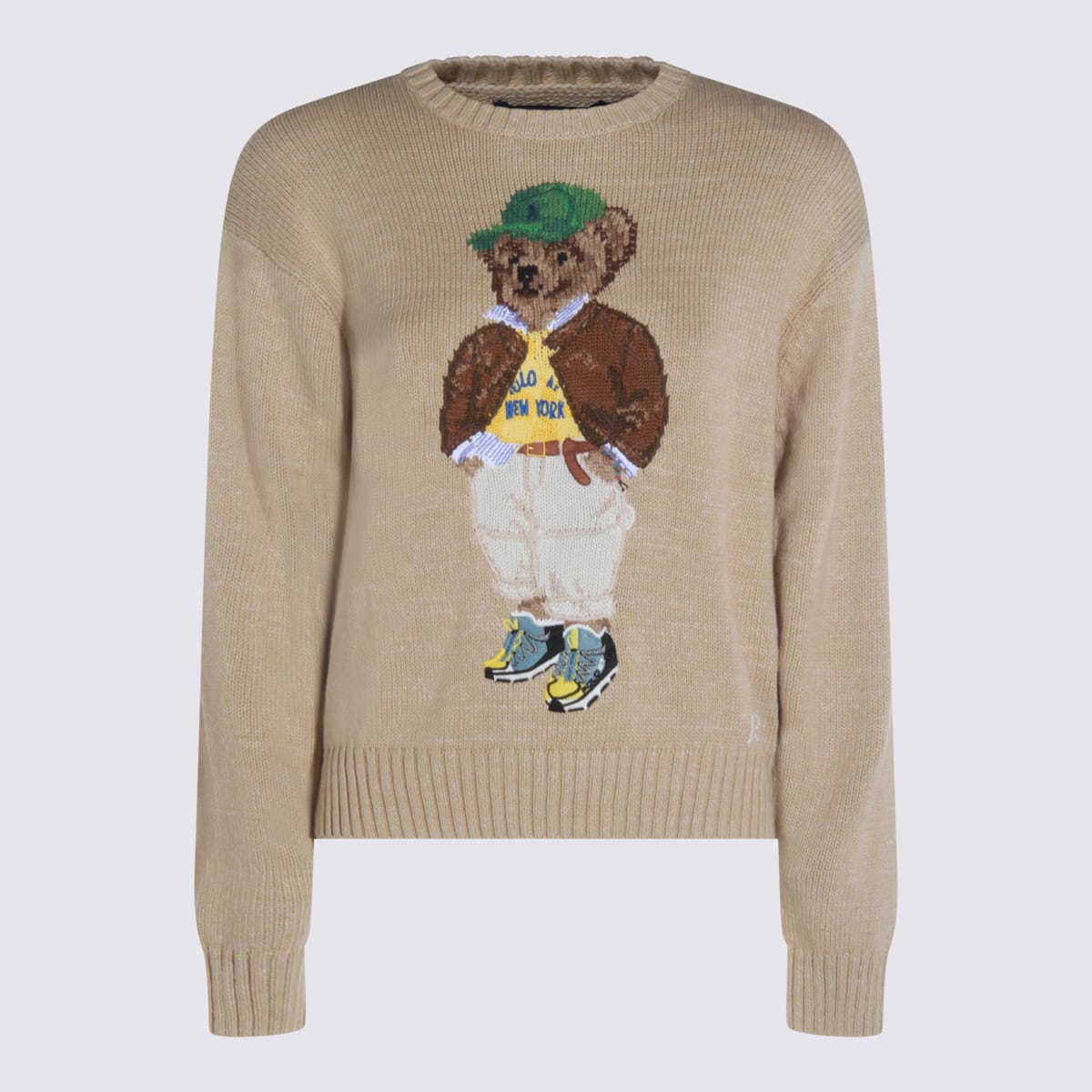 Ralph Lauren Beige Cotton Knitwear In Multi