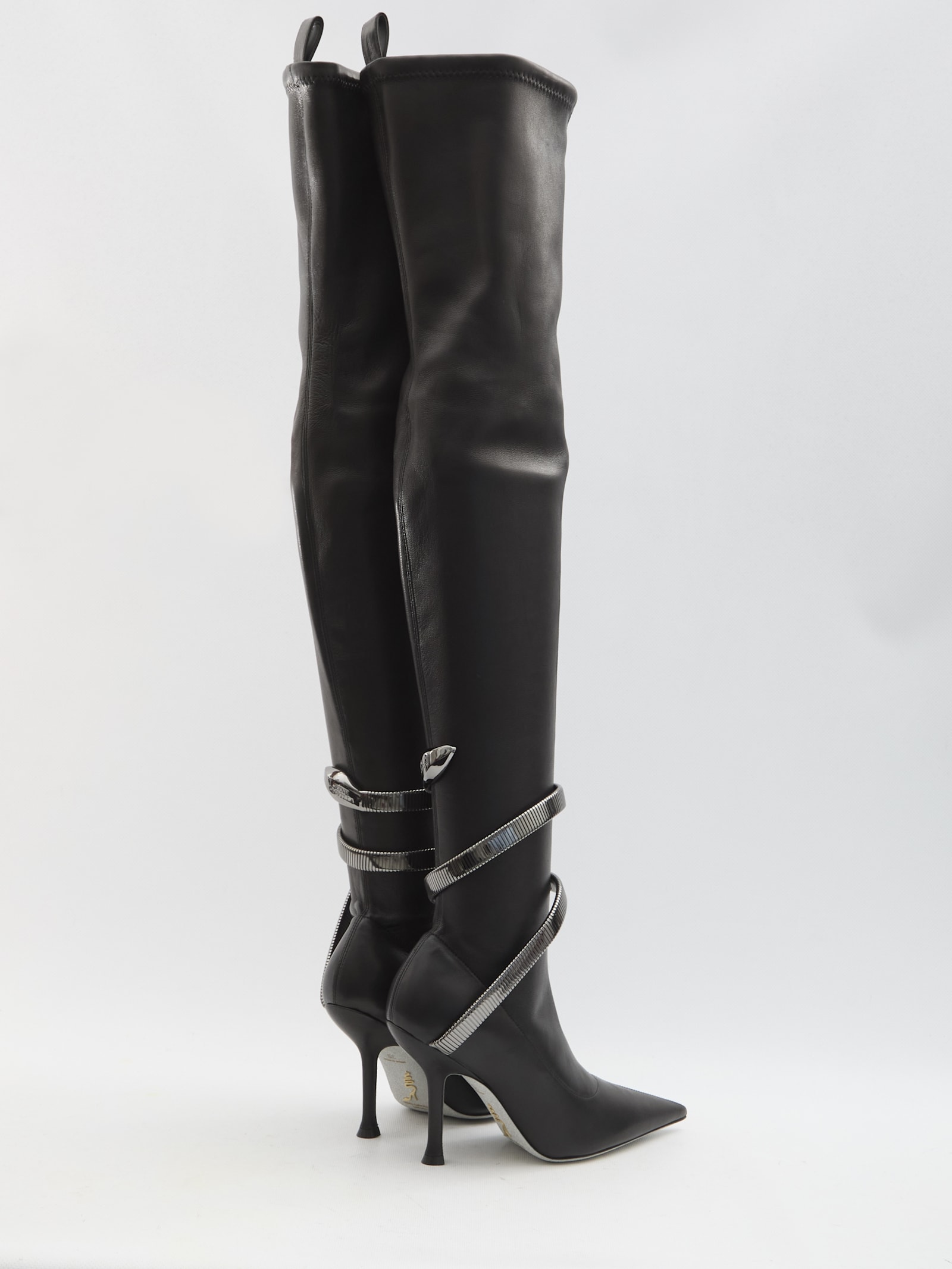 Shop René Caovilla Juniper Cuissard Boots In Black