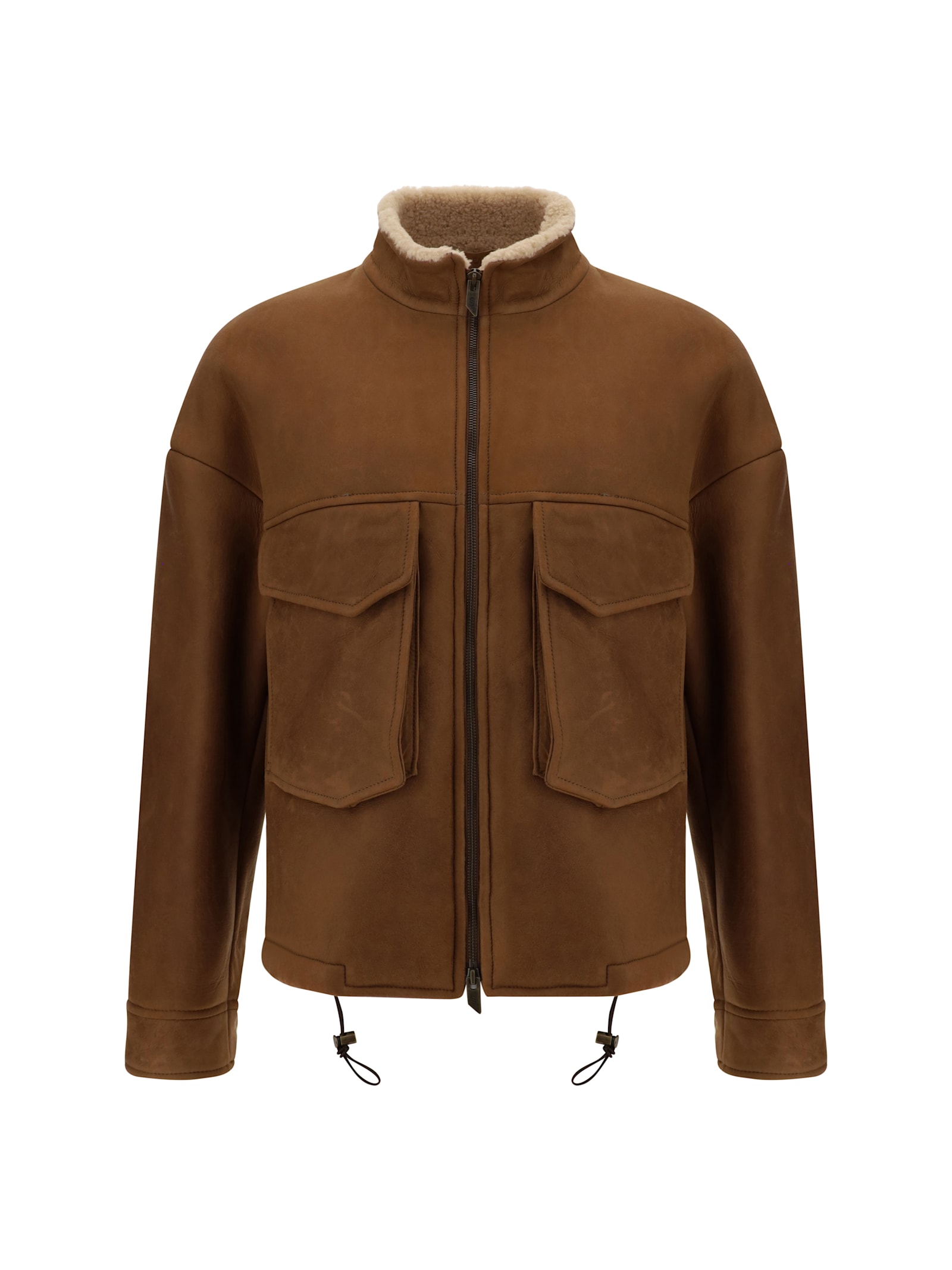 Shop Salvatore Santoro Leather Jacket In Camel