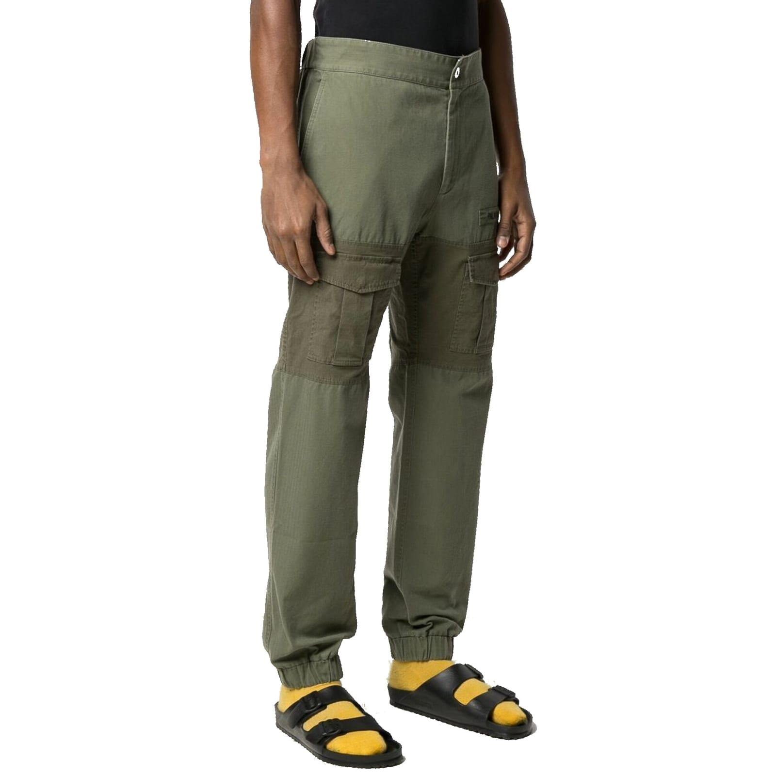 Shop Palm Angels Cotton Trousers In Green