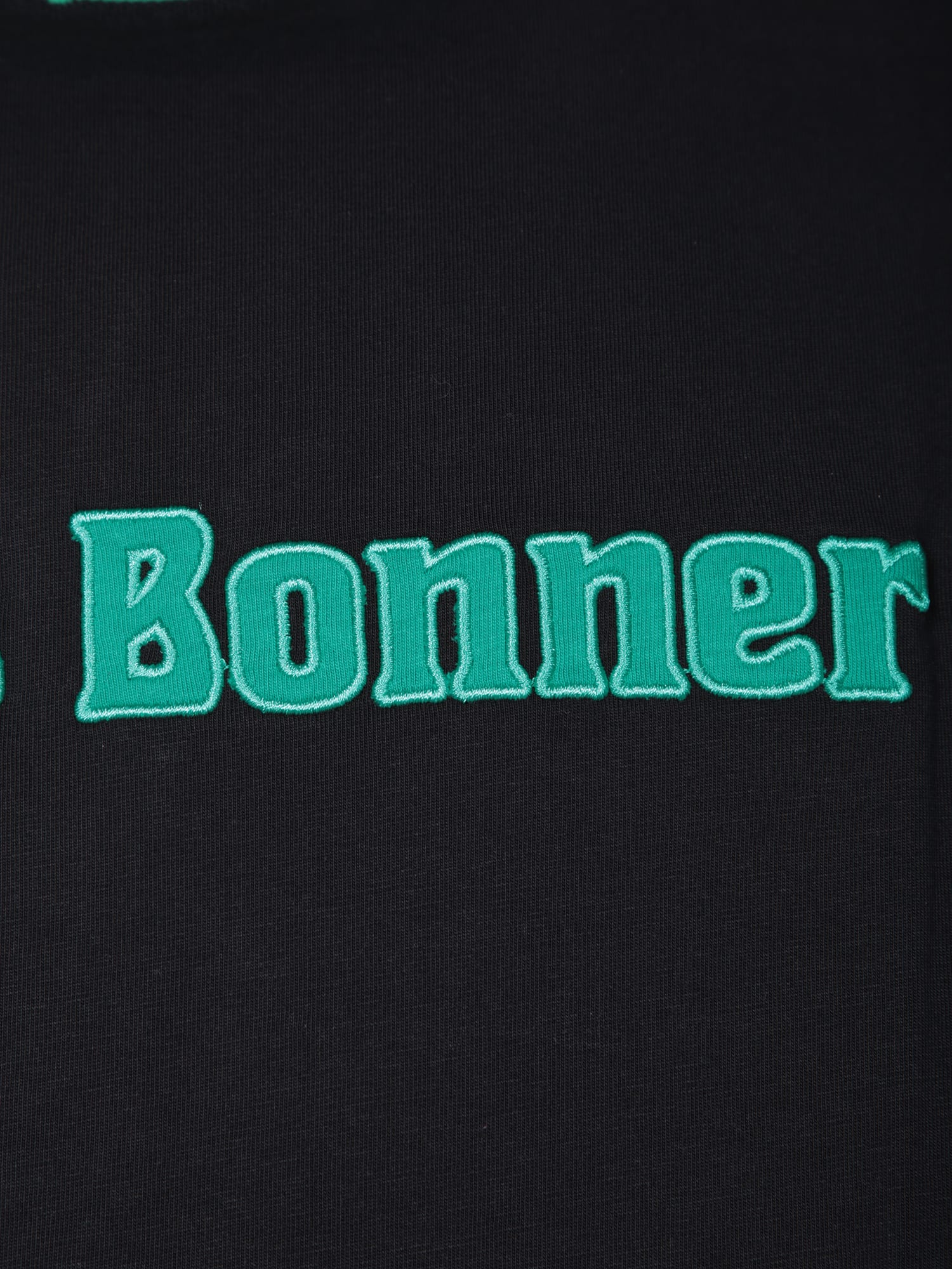 Shop Wales Bonner Black And Blue Logo T-shirt