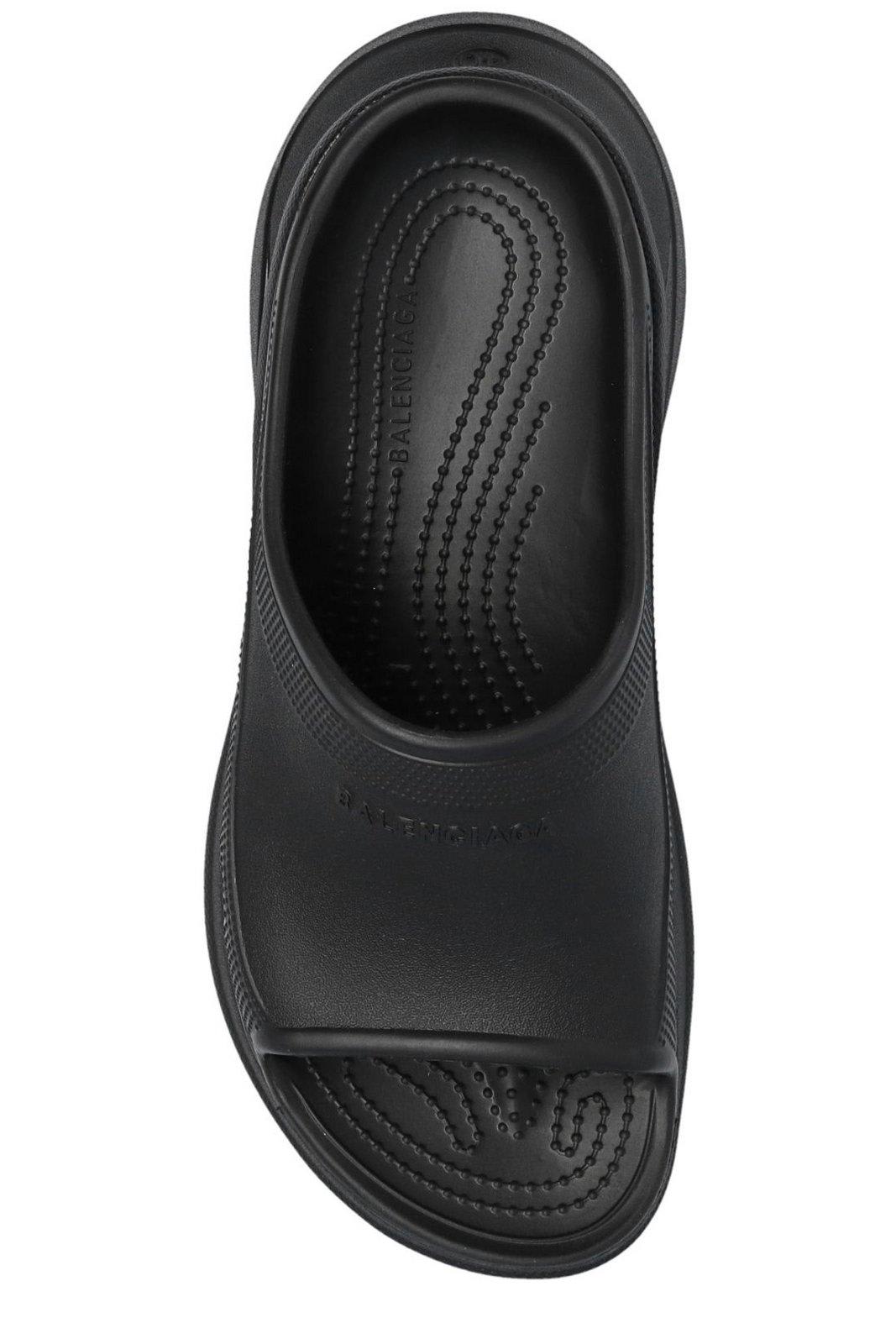Shop Balenciaga X Crocs Platform Sandals In Black