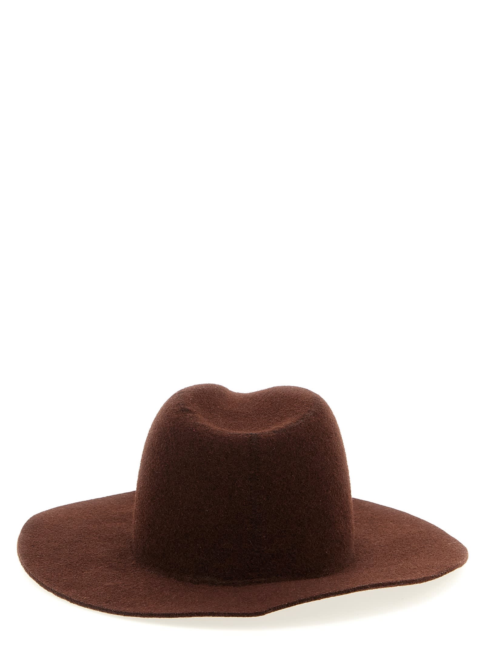 Ruslan Baginskiy Monogram-embellished Fedora Hat In Brown