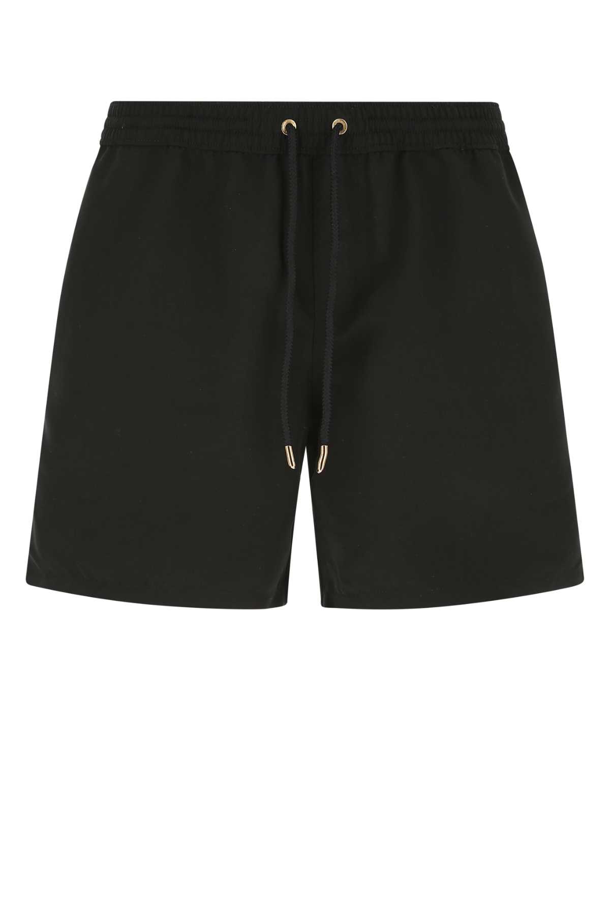 Agnona Black Polyester Swimming Shorts