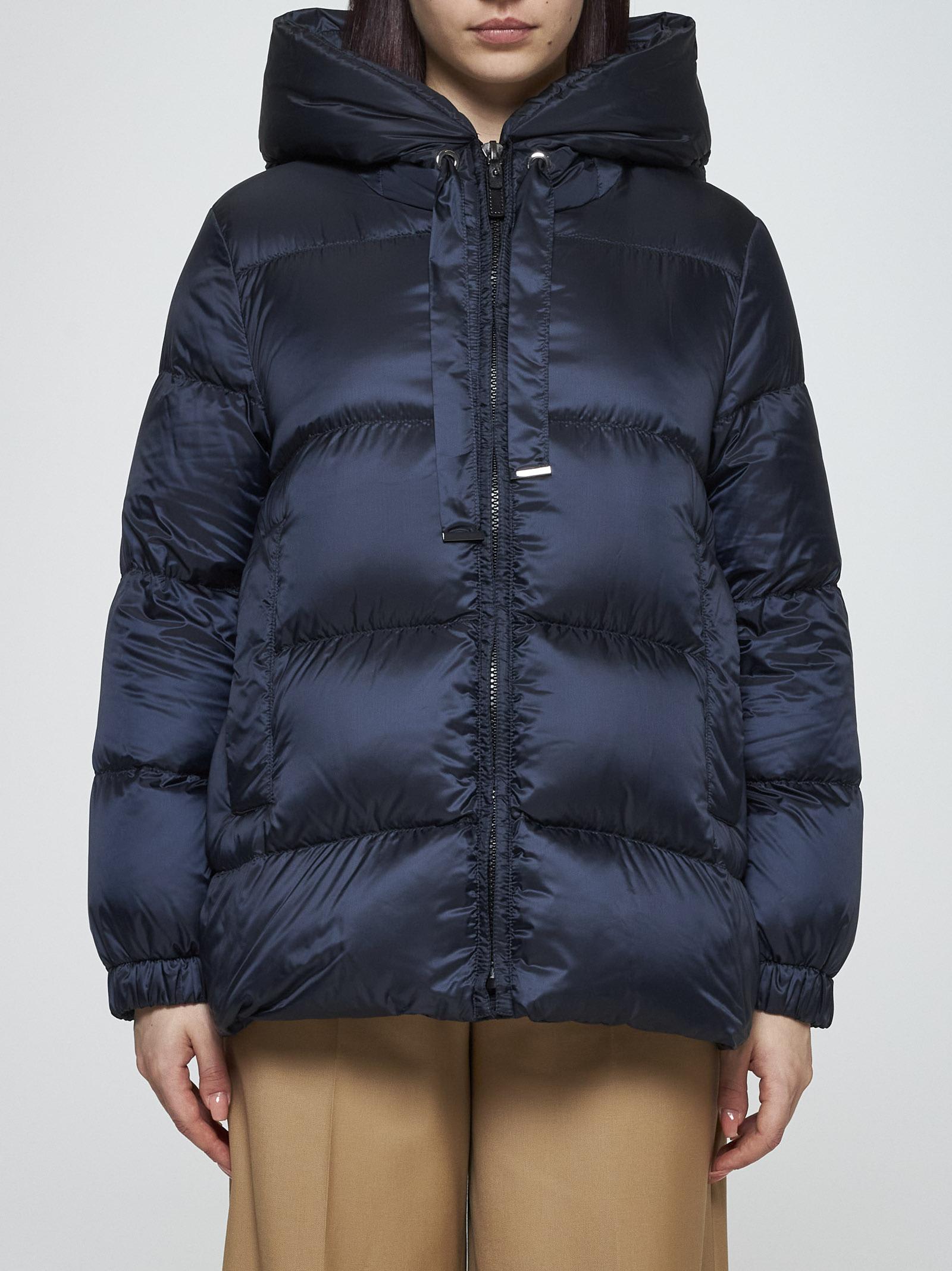 Max Mara The Cube Seia Quilted Nylon Down Jacket In Blue