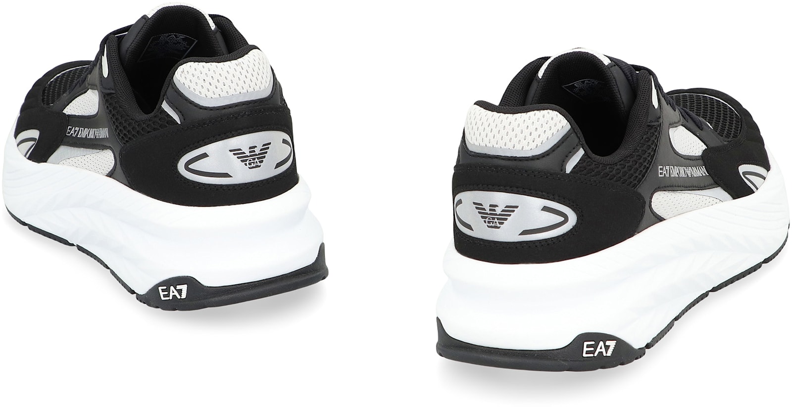 Ea7 Crusher Distance Sonic Mix Sneakers In Black