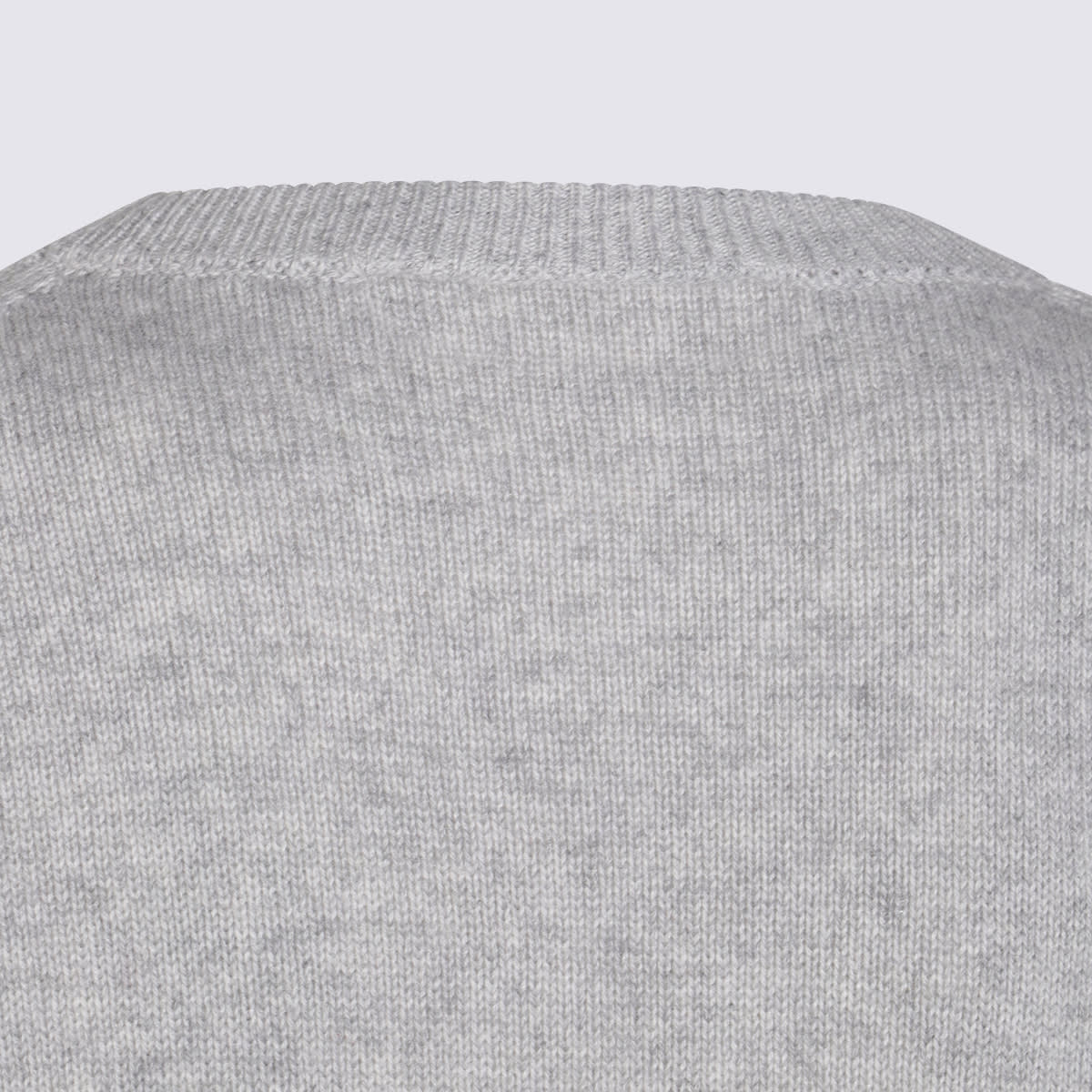 Brunello Cucinelli Soft Texture Crewneck Knitwear With Ribbed Finish In Gray
