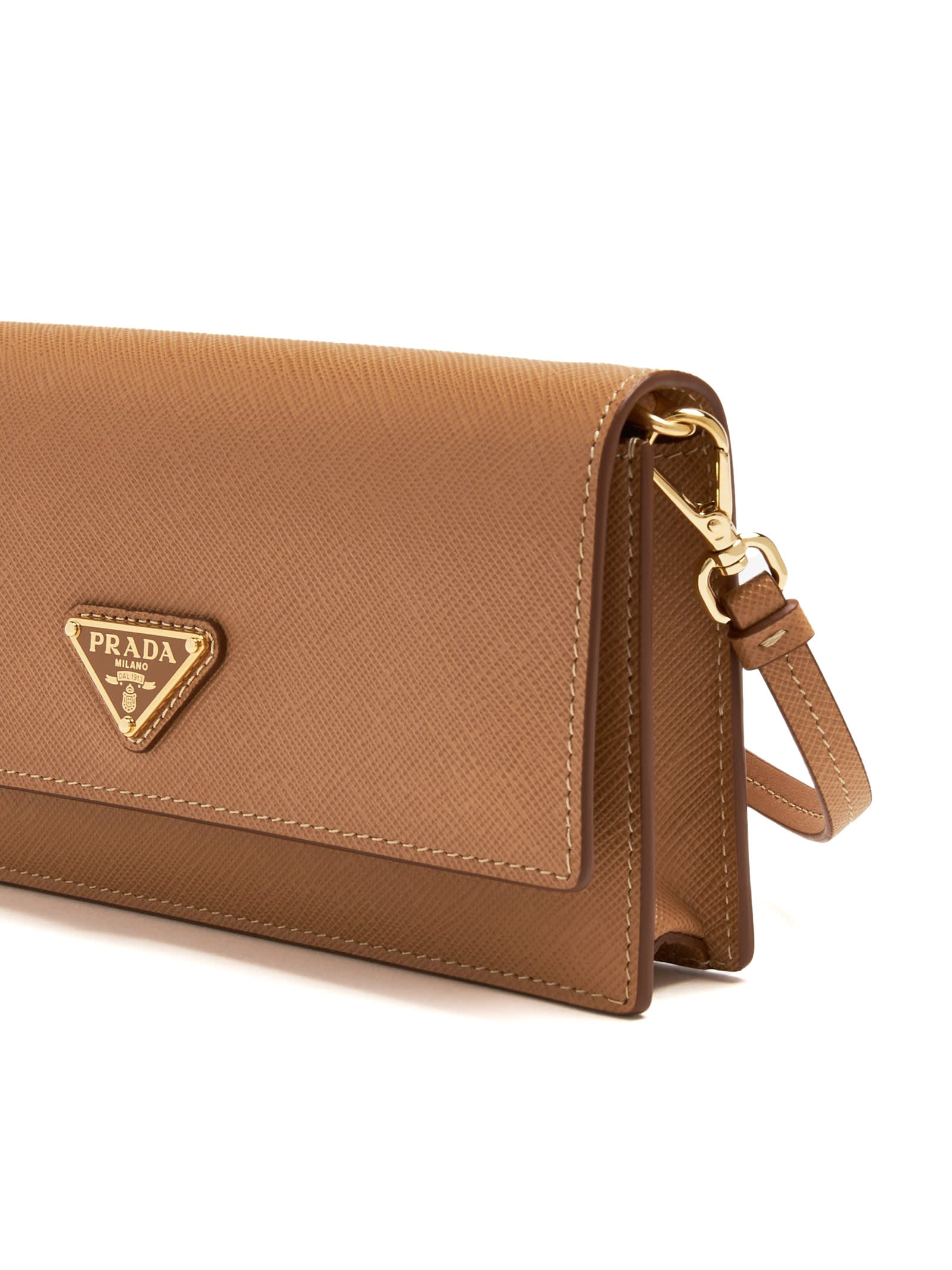 Shop Prada Shoulder Bag In Naturale