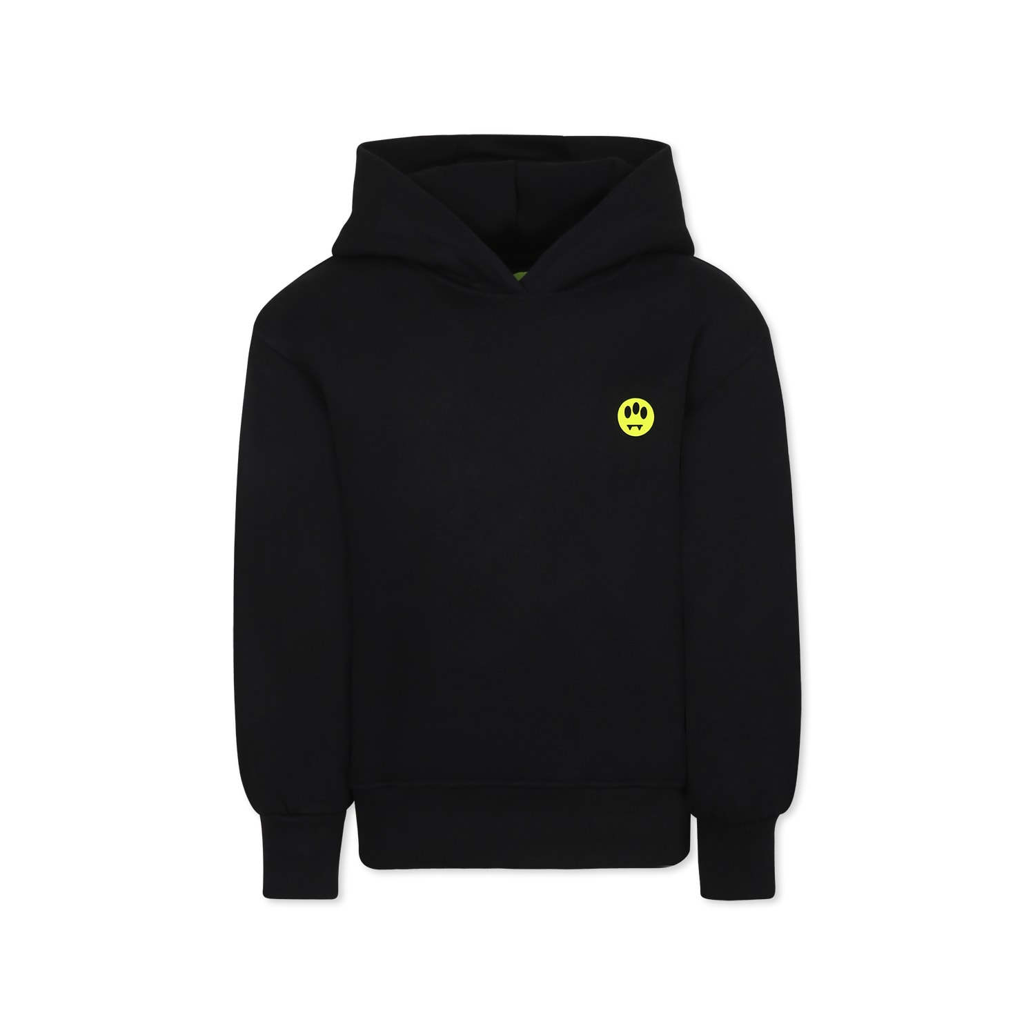 Shop Barrow Black Sweatshirt For Kids With Smiley In Nero