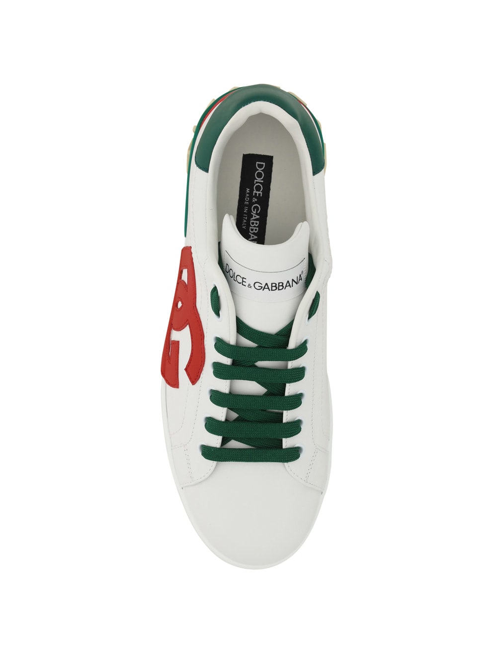 Shop Dolce & Gabbana Sneakers In Bianco Rosso Verde