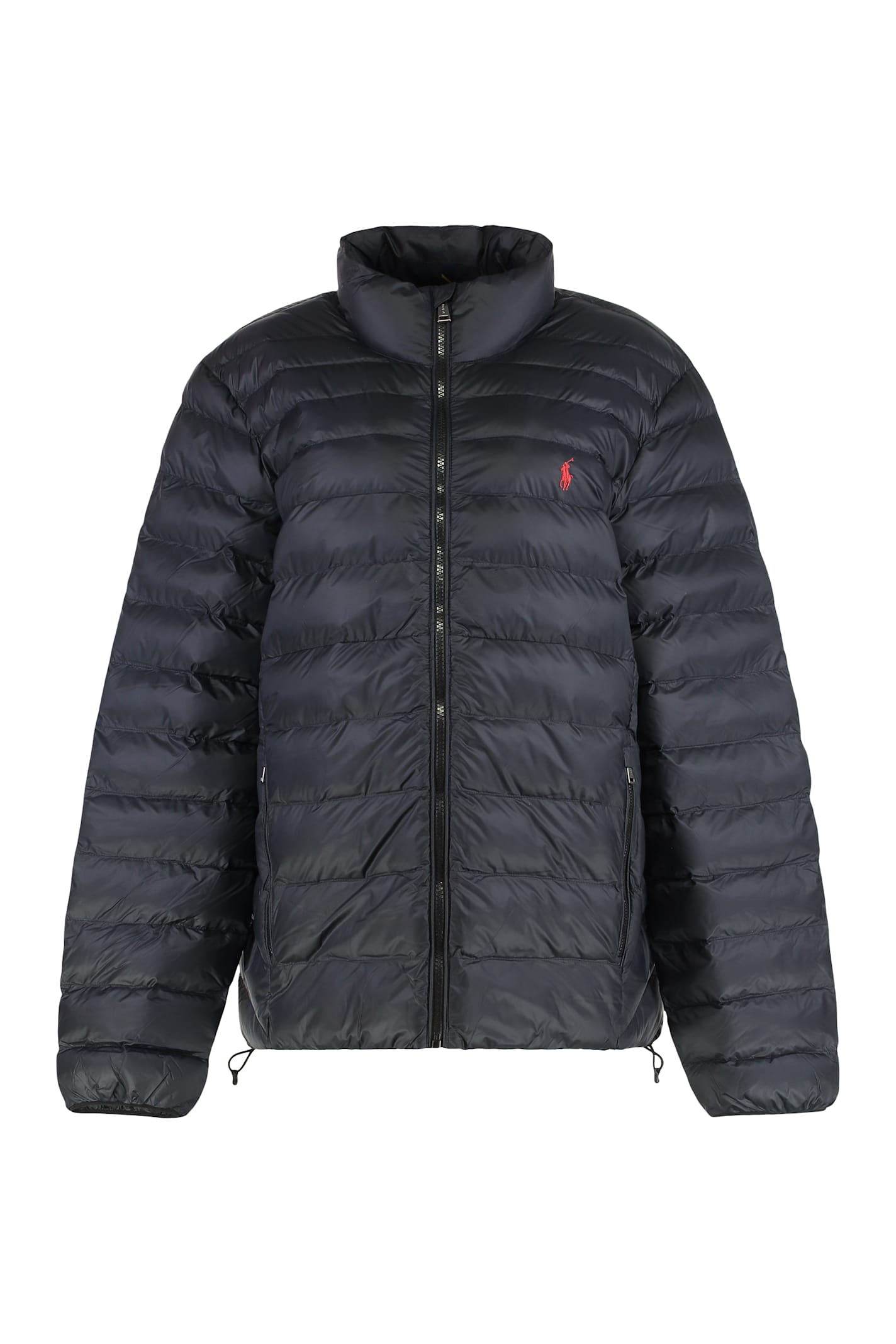 Polo Ralph Lauren Technical Fabric Down Jacket In Black