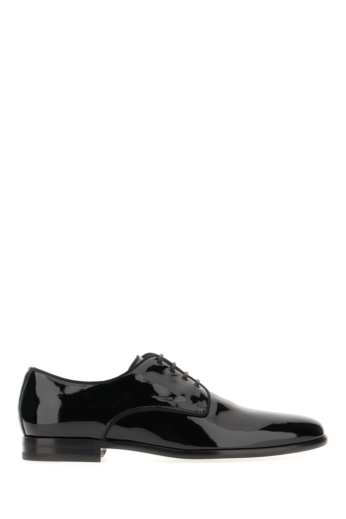 Shop Dolce & Gabbana Black Leather Lace-up Shoes In Nero