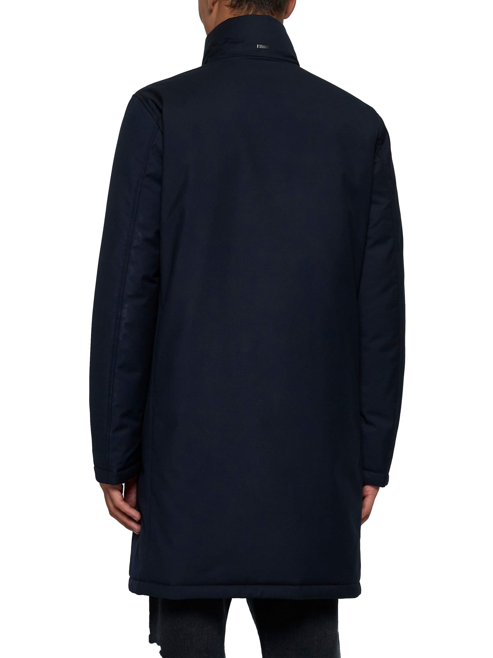 Shop Herno Coat In Blue