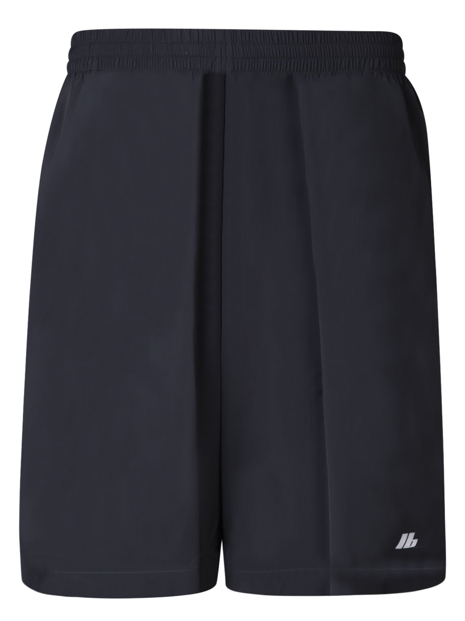 BALENCIAGA BLACK STRETCH NYLON BERMUDA SHORTS 