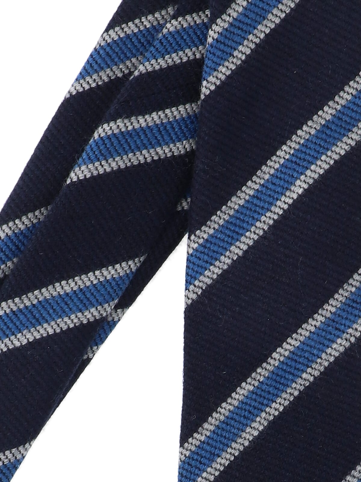 Cesare Attolini Striped Tie In Blue