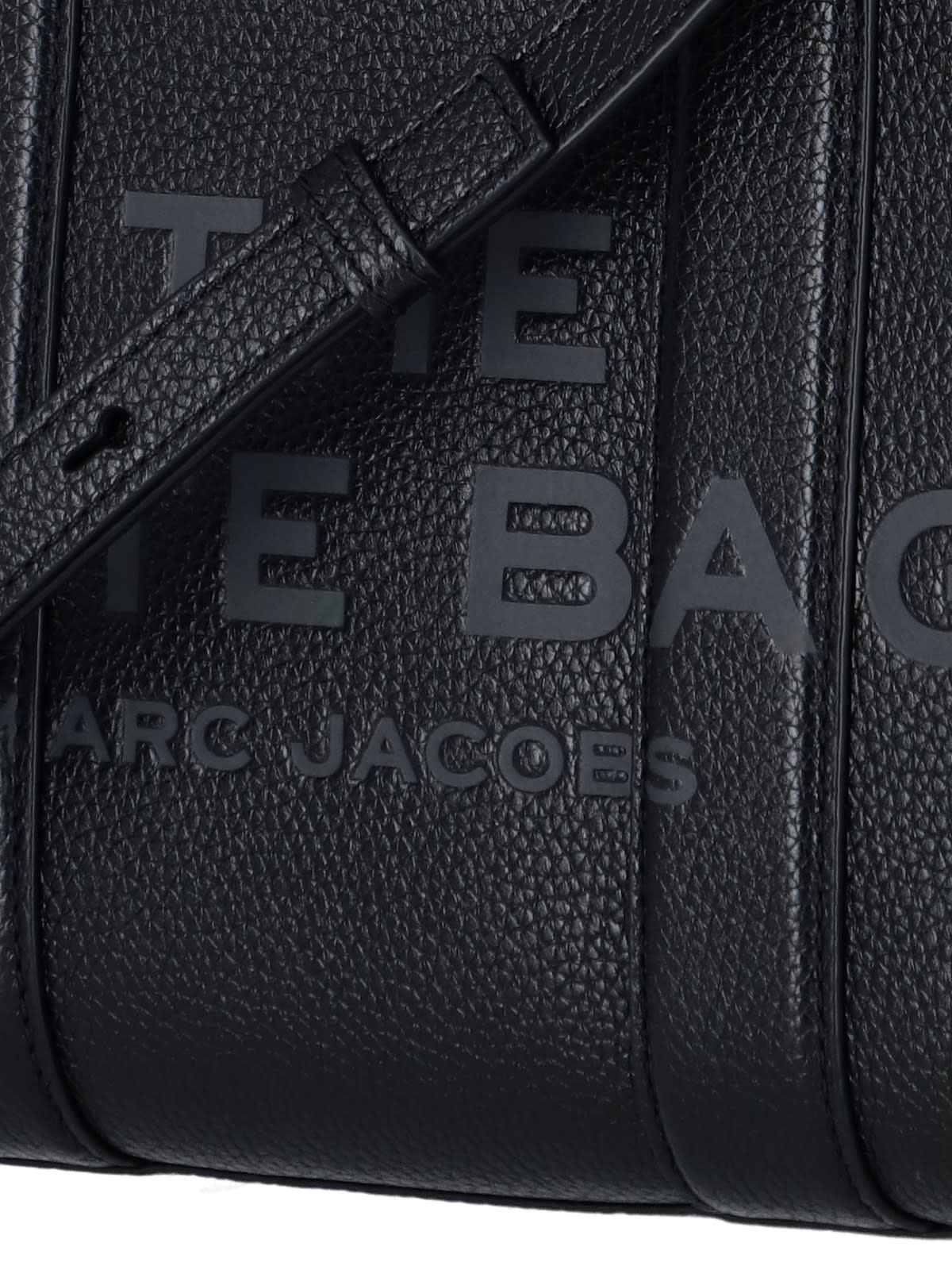 Marc Jacobs Small The Tote Bag Grain-leather In Black