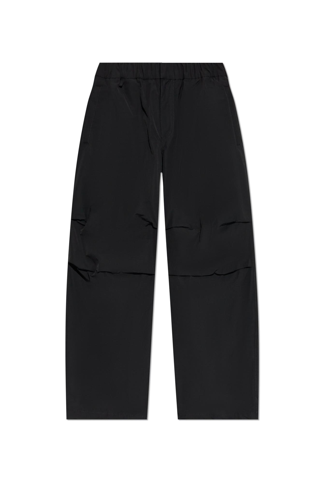 Shop 44 Label Group Pants With Logo In Nero